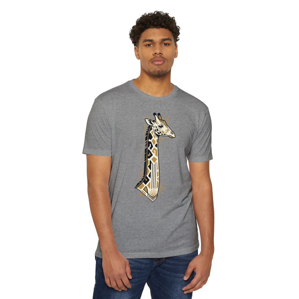 Giraffe T-Shirt Art Deco Geometric Safari Illustration Graphic Tee Animal Lover Gift Unisex