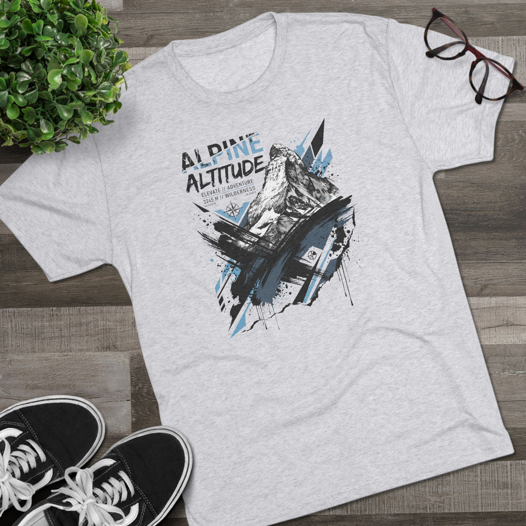 Alpine Altitude T-Shirt Mountain Peak Illustration Graphic Tee Hiking Gift Outdoor Nature Adventure Unisex