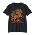 Horse T-Shirt Boho Prancing Horse Sunburst Illustration Graphic Tee Nature Lover Gift Unisex