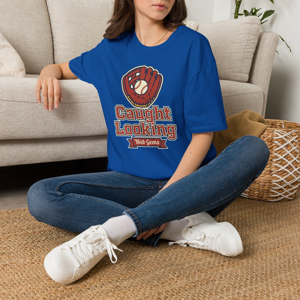 Baseball T-Shirt | Vintage Caught Looking Glove Graphic Tee