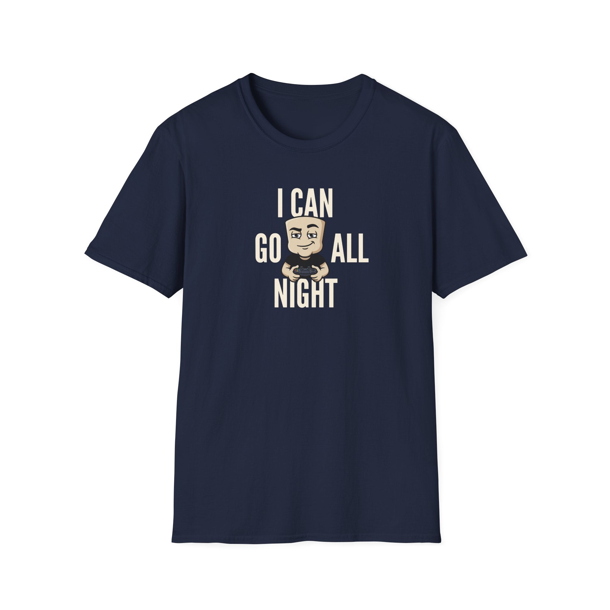 I Can Go All Night T-Shirt | Funny Gamer Tee | Video Game Controller Innuendo Humor Gift