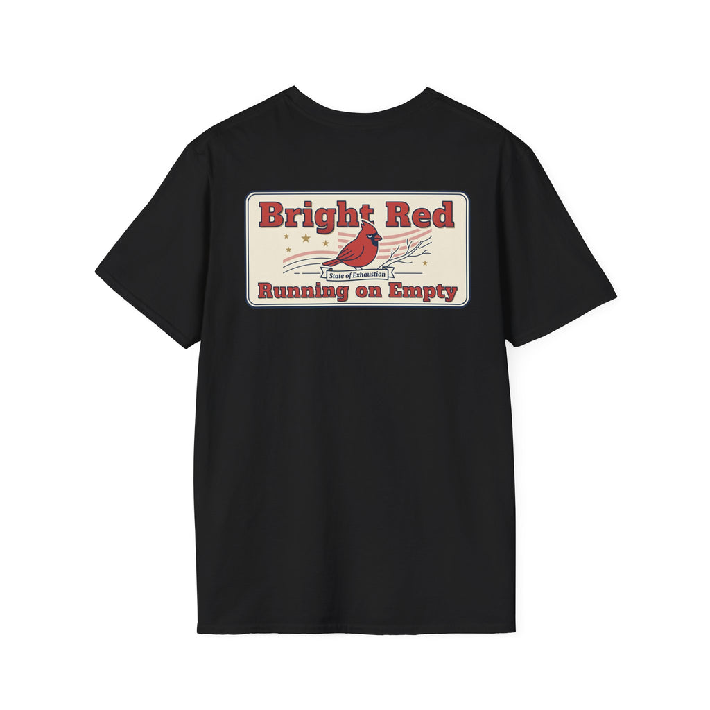 Retired Veteran Graphic T-Shirt with Cardinal Bird Back Print and Military Chest Emblem Unisex Tee