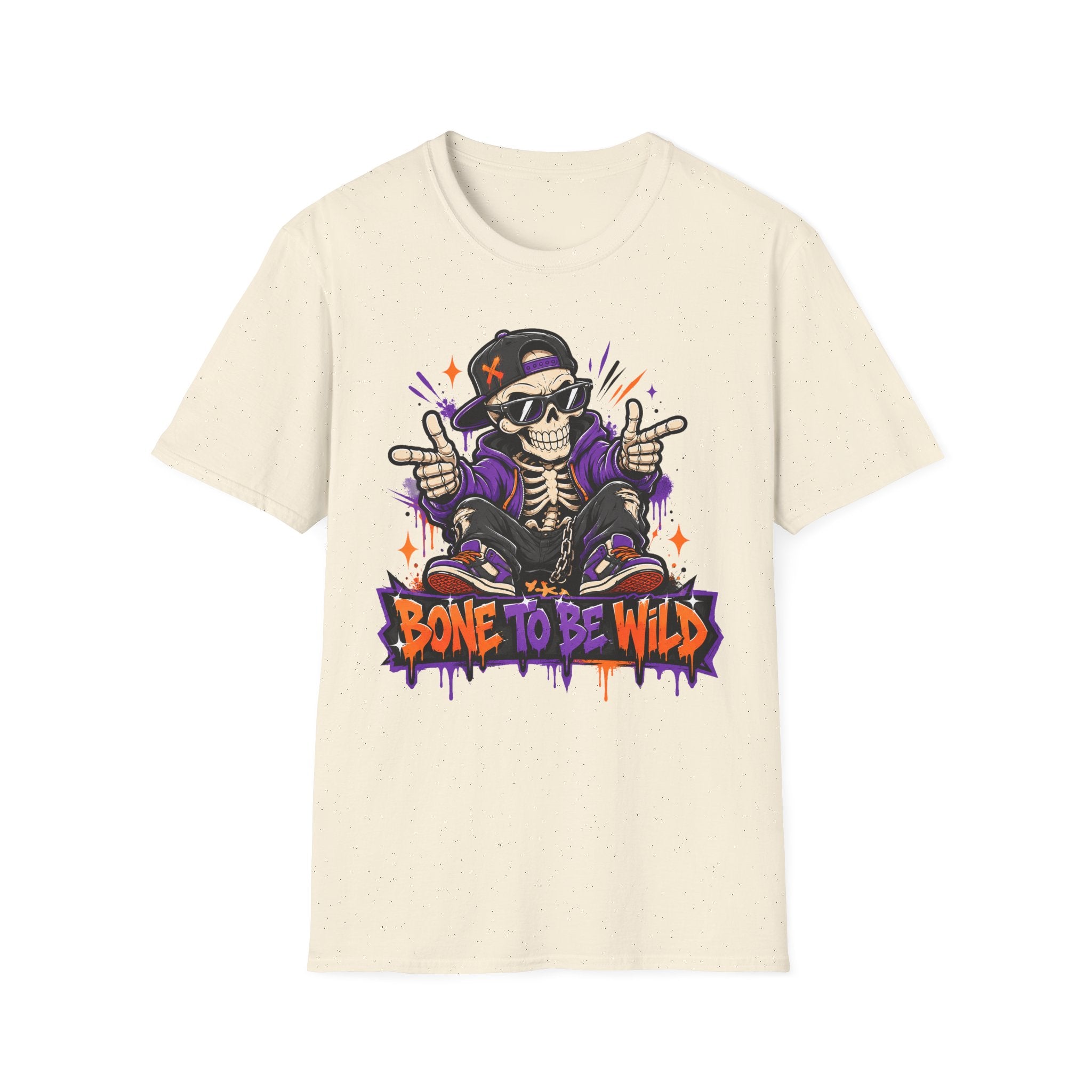 Bone To Be Wild Skeleton DJ T-Shirt | Halloween Skull Graphic Tee | Spooky Music Lover Shirt | Funny Skeleton Gift | Halloween Tee