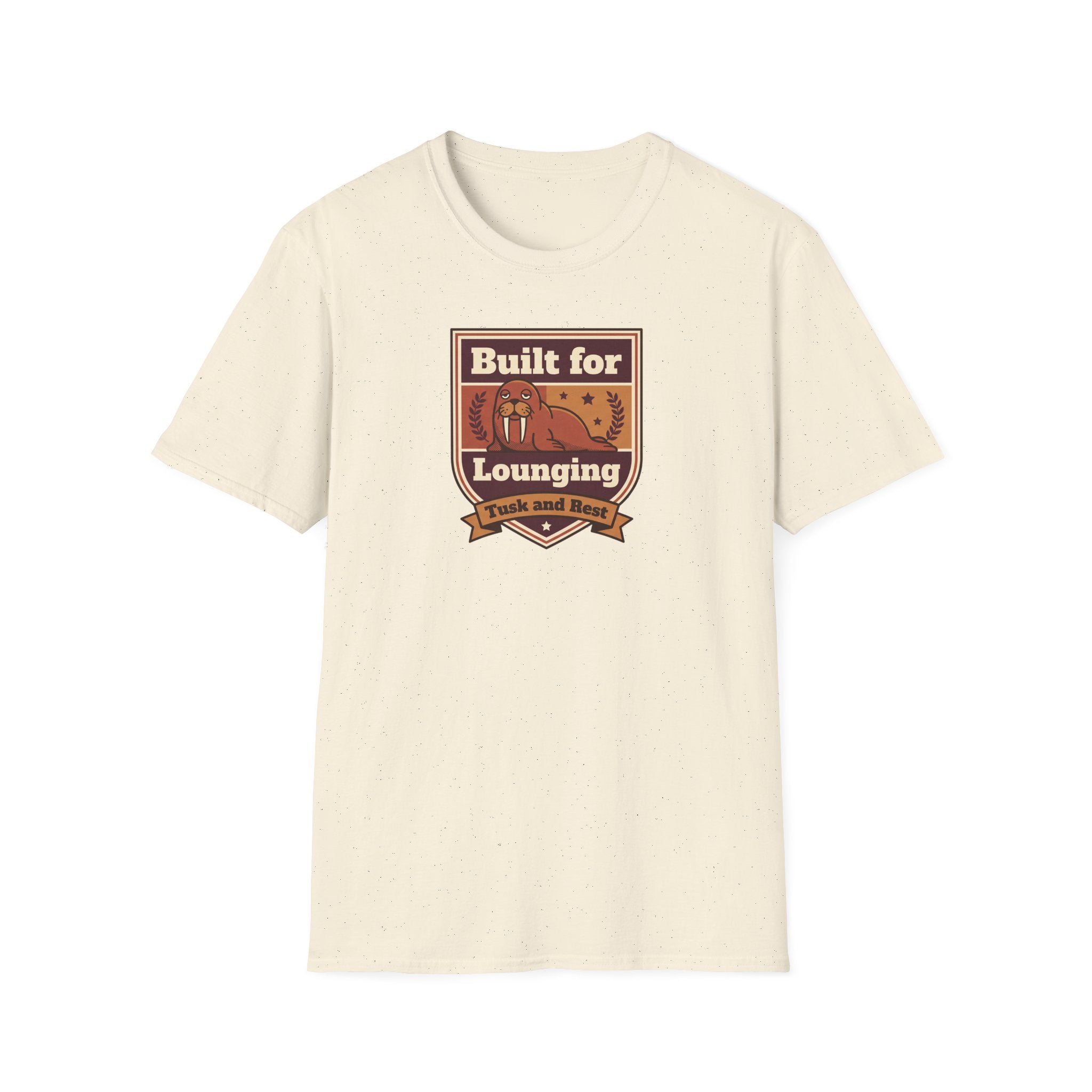 Funny Walrus T-Shirt | Built for Lounging Cute Animal Graphic Tee | Lazy Day Humor Shirt Gift
