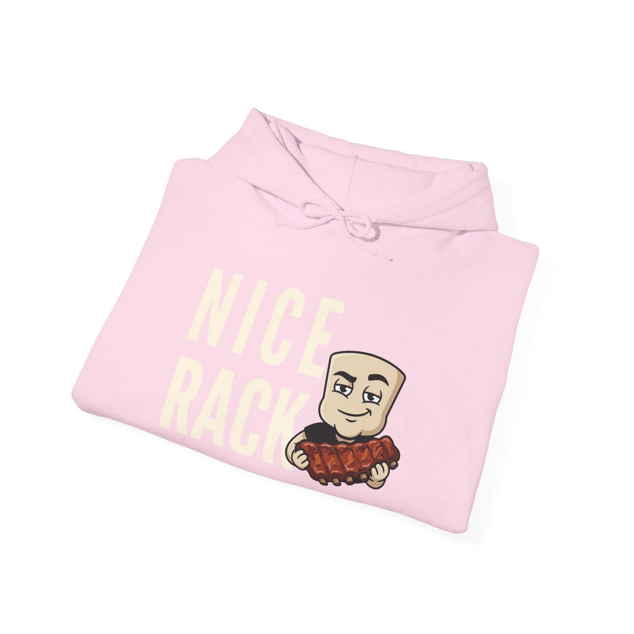 Nice Rack Hoodie | Funny BBQ Rib Graphic Adult Humor Naughty Novelty Sweatshirt Gift