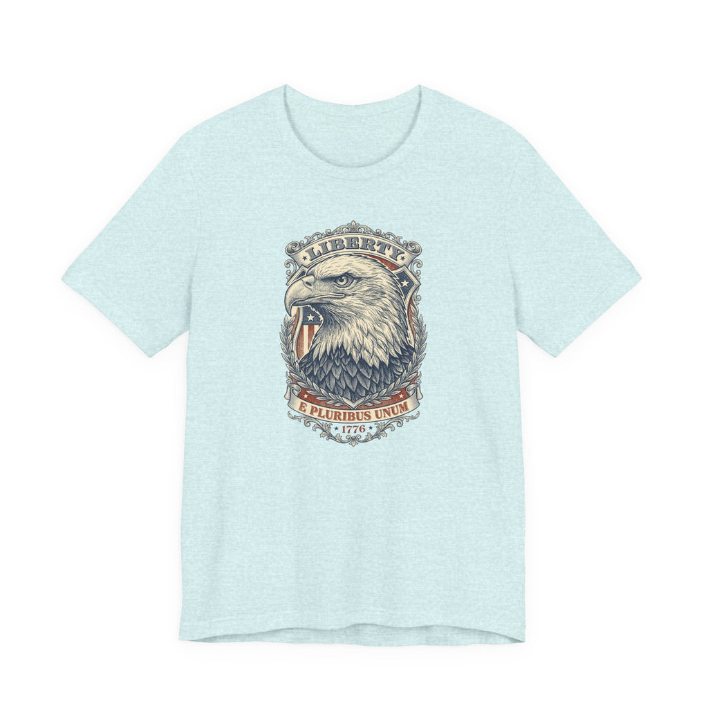 Liberty Bald Eagle tee | Eagle Head Graphic Shirt, E Pluribus Unum design