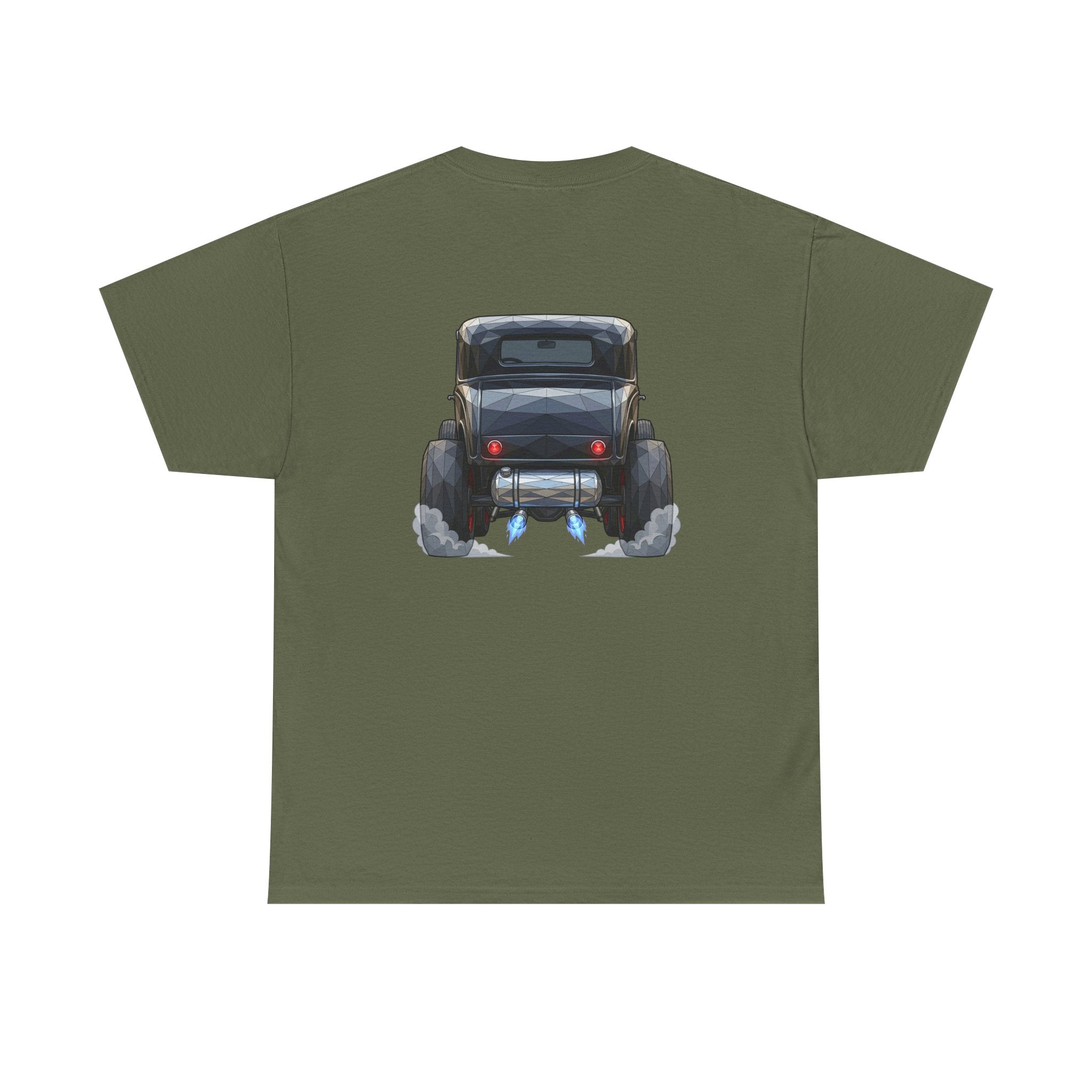 Vintage Hot Rod Front and Rear Tee | Classic Car Graphic Shirt