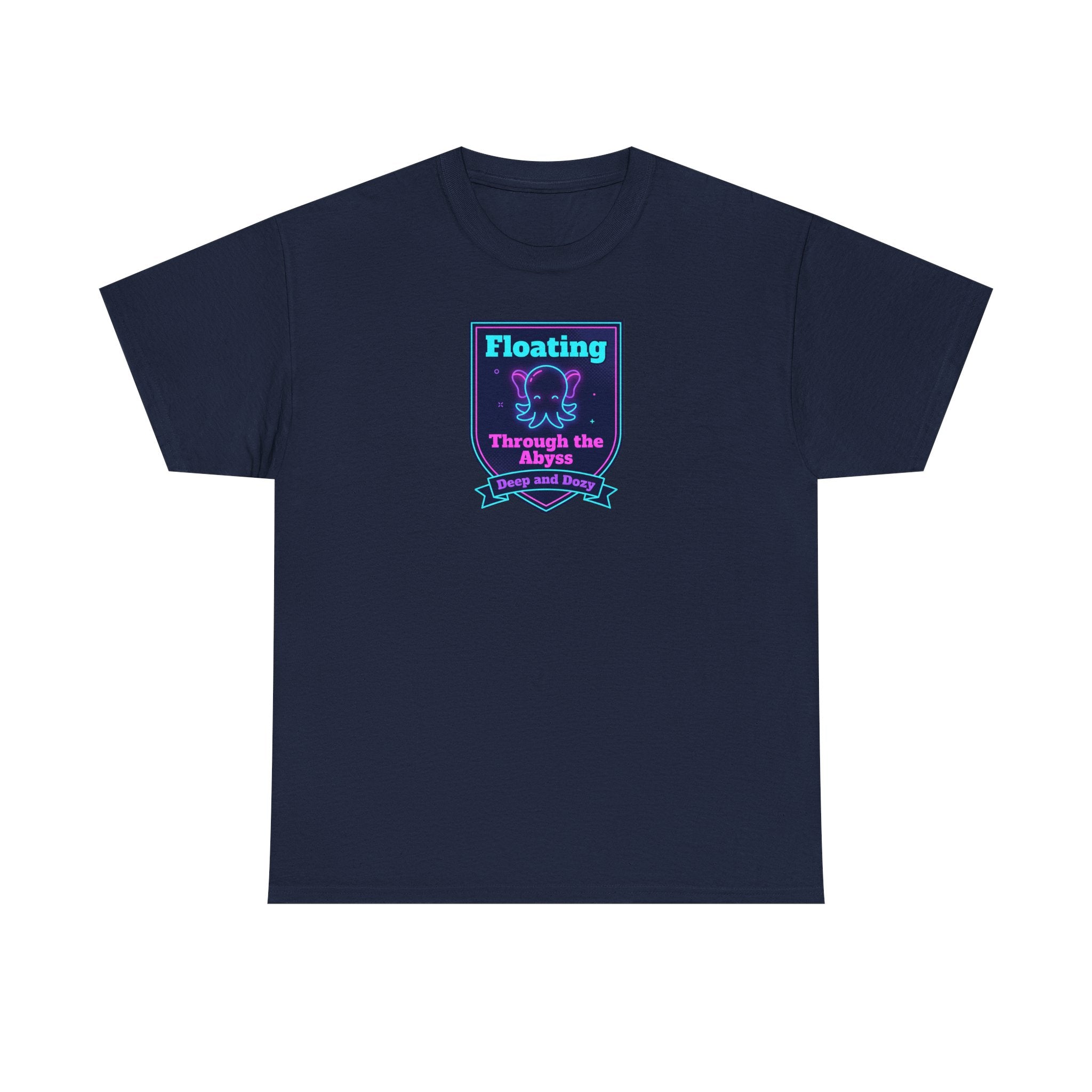Floating Through the Abyss Tee | Neon Octopus Graphic