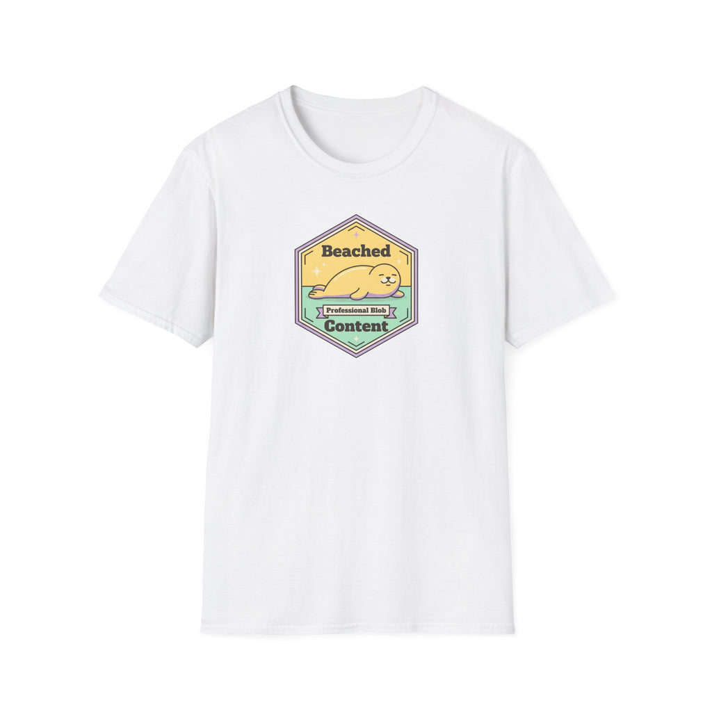 Beached Content seal badge T-Shirt | Cute beach seal design