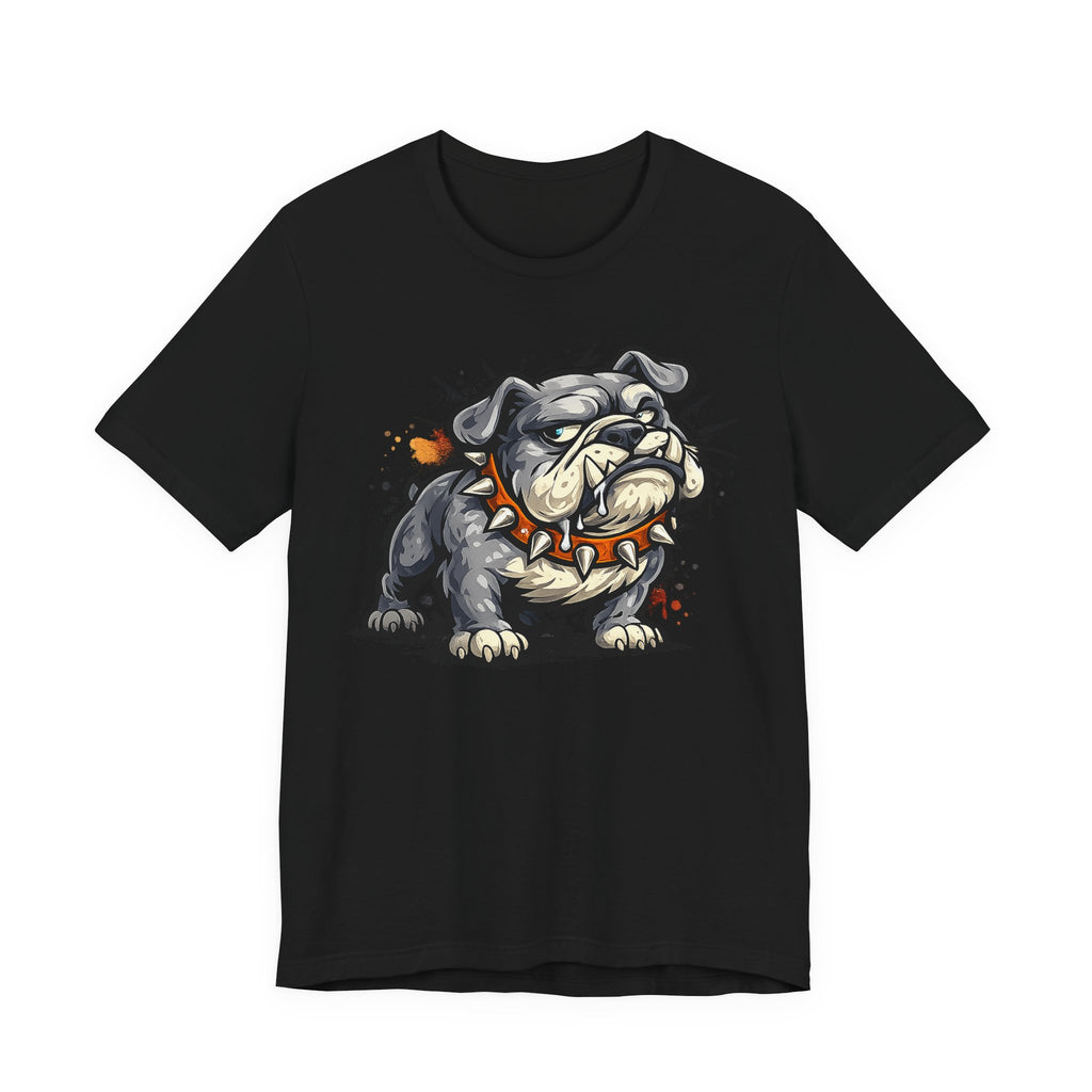 Bulldog Illustration Tee | Tough Cartoon Bulldog Graphic T-Shirt, Fierce Dog Art Unisex Gift