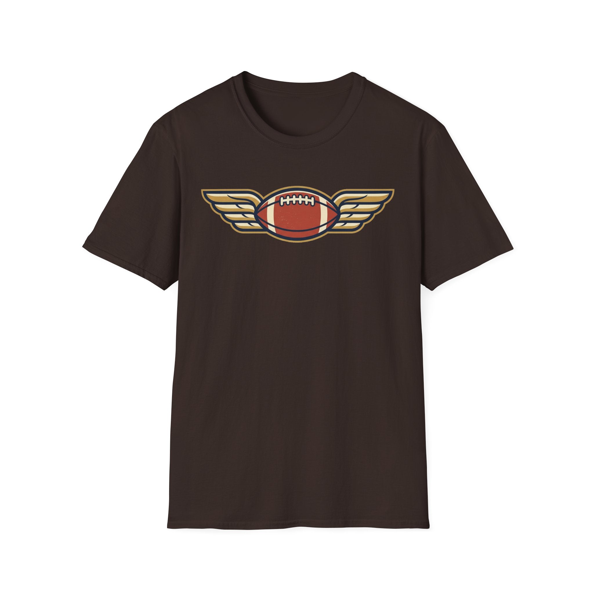 Winged Football T-Shirt | Vintage Retro Flying Football Tee