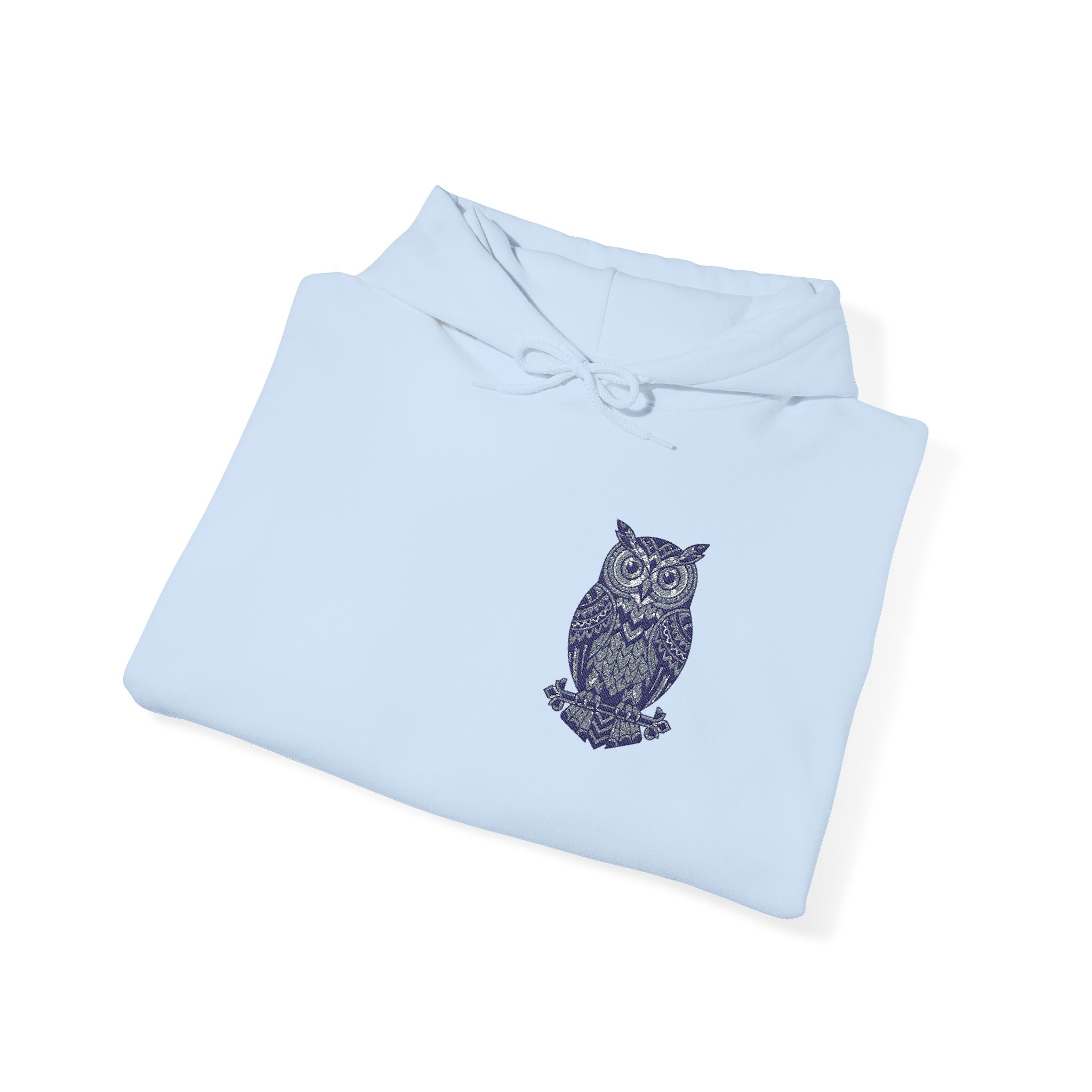 Floral Owl Hoodie | Botanical Bird Small Chest Print, Unisex Nature Sweatshirt, Owl Lover Gift Pullover
