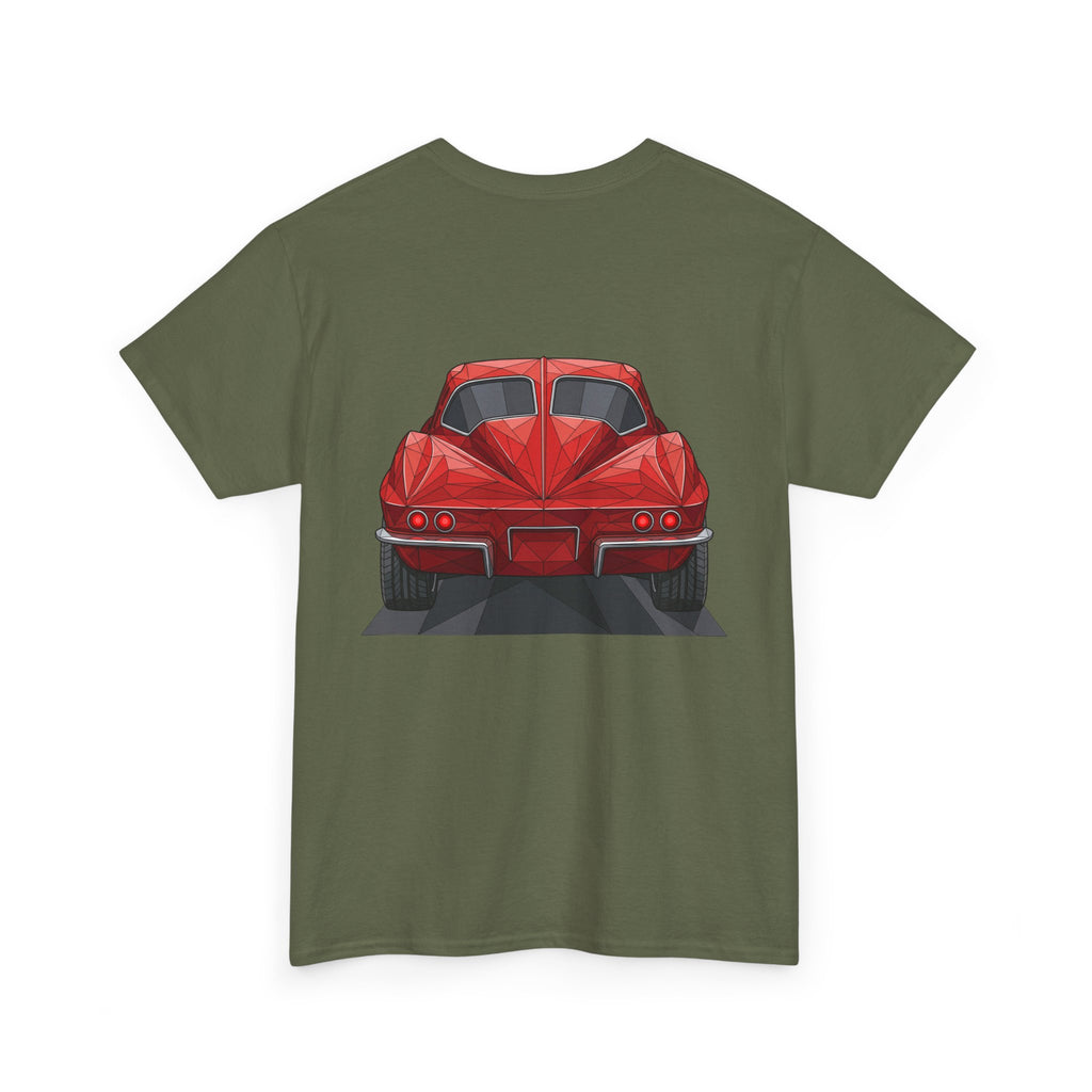 Retro Split Window Sports Coupe T-Shirt | Front and Rear View