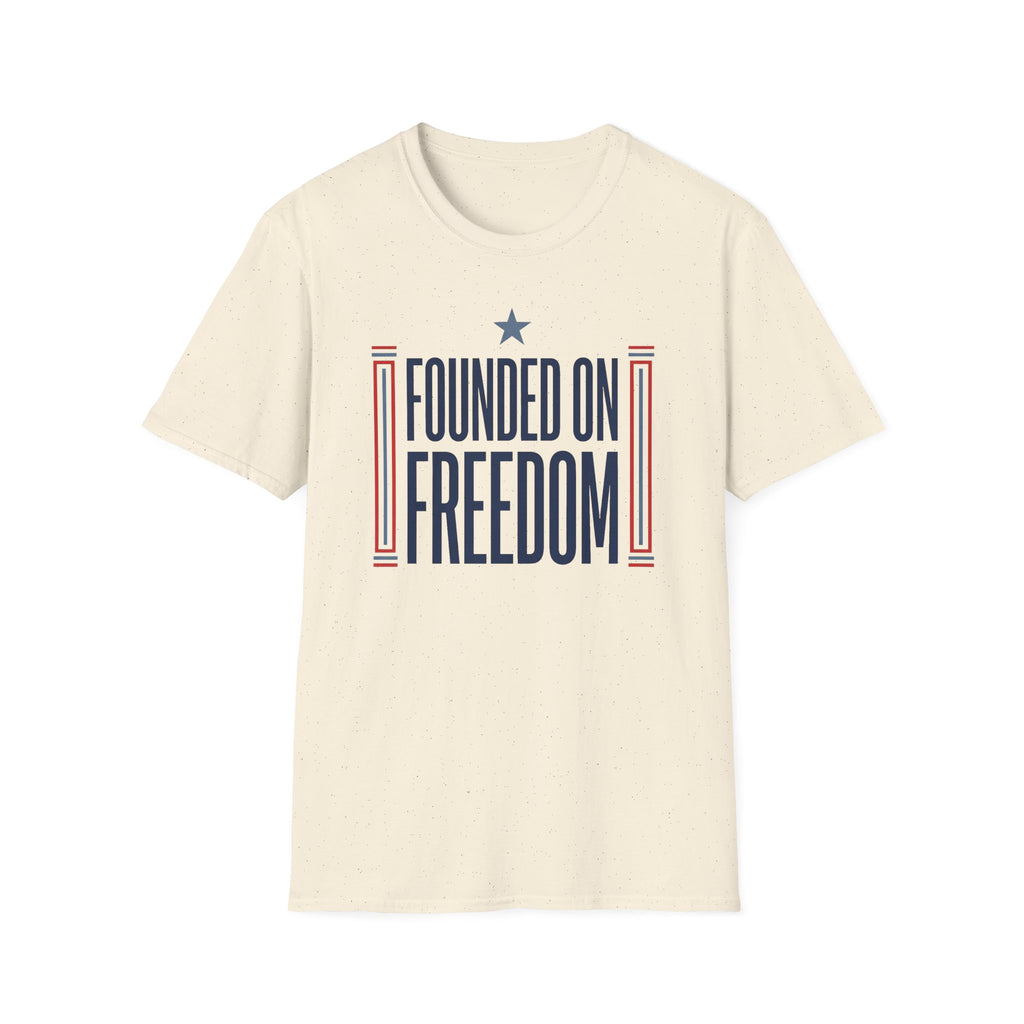 Founded on Freedom T-Shirt | Patriotic USA Shirt, 4th of July Gift, America Pride Tee, Unisex Patriotic Flag Graphic Tee