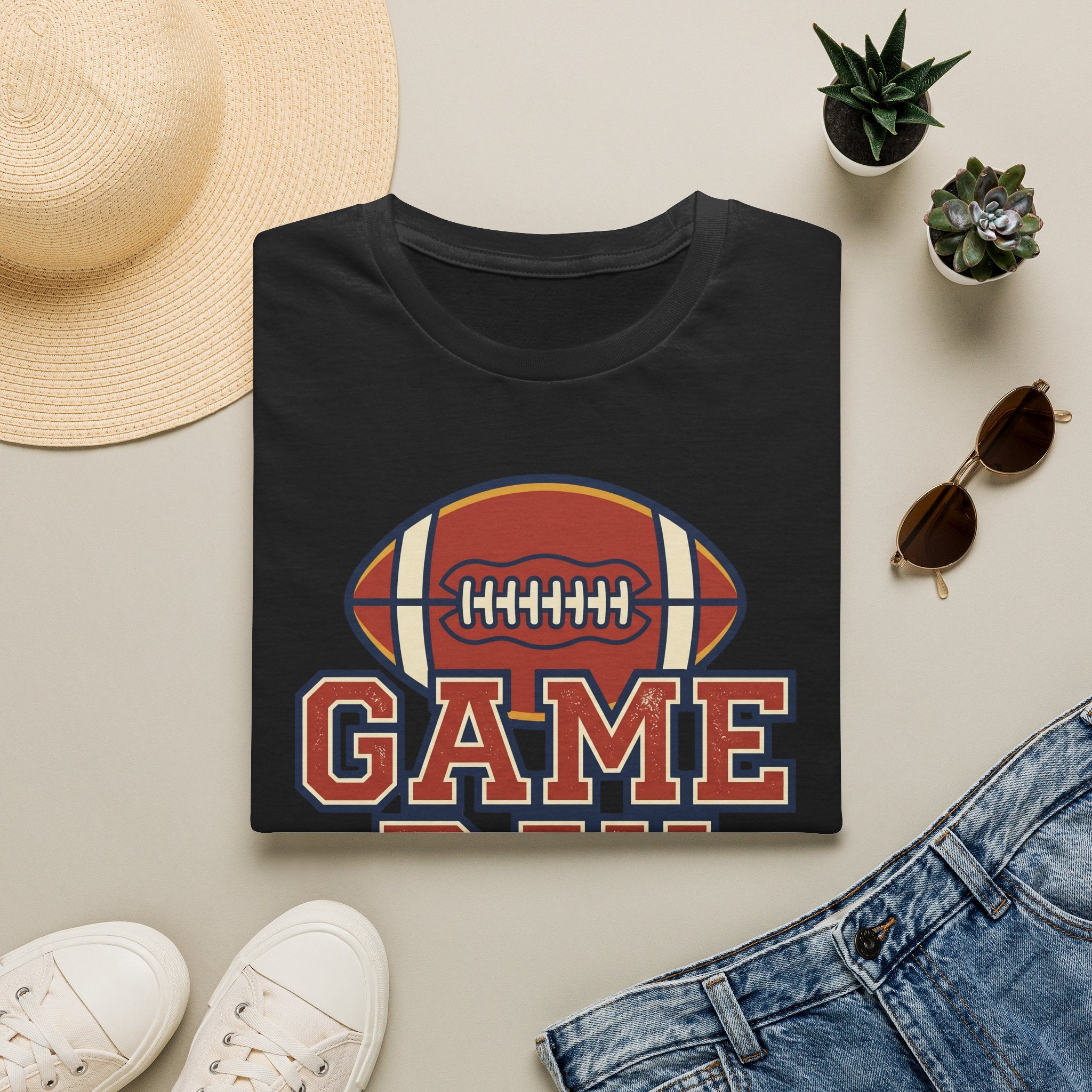 Game Day Football T-Shirt | Vintage Retro Football Fan Tee