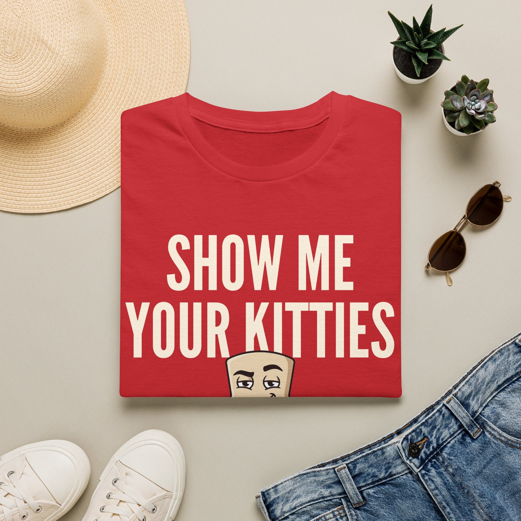 Show Me Your Kitties T-Shirt | Funny Cat Lover Tee | Cat Mom Cat Dad Humor Gift