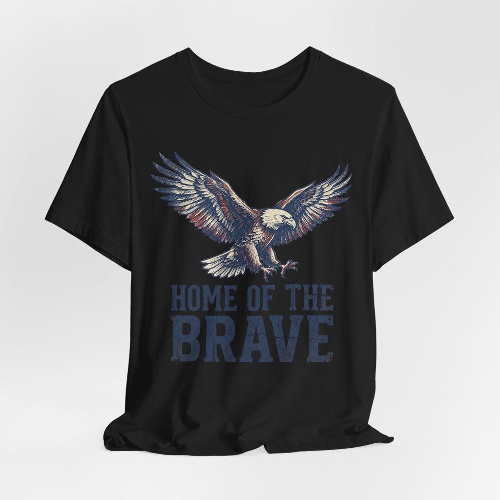 Home of the Brave Bald Eagle T-Shirt — Patriotic Americana Graphic Tee