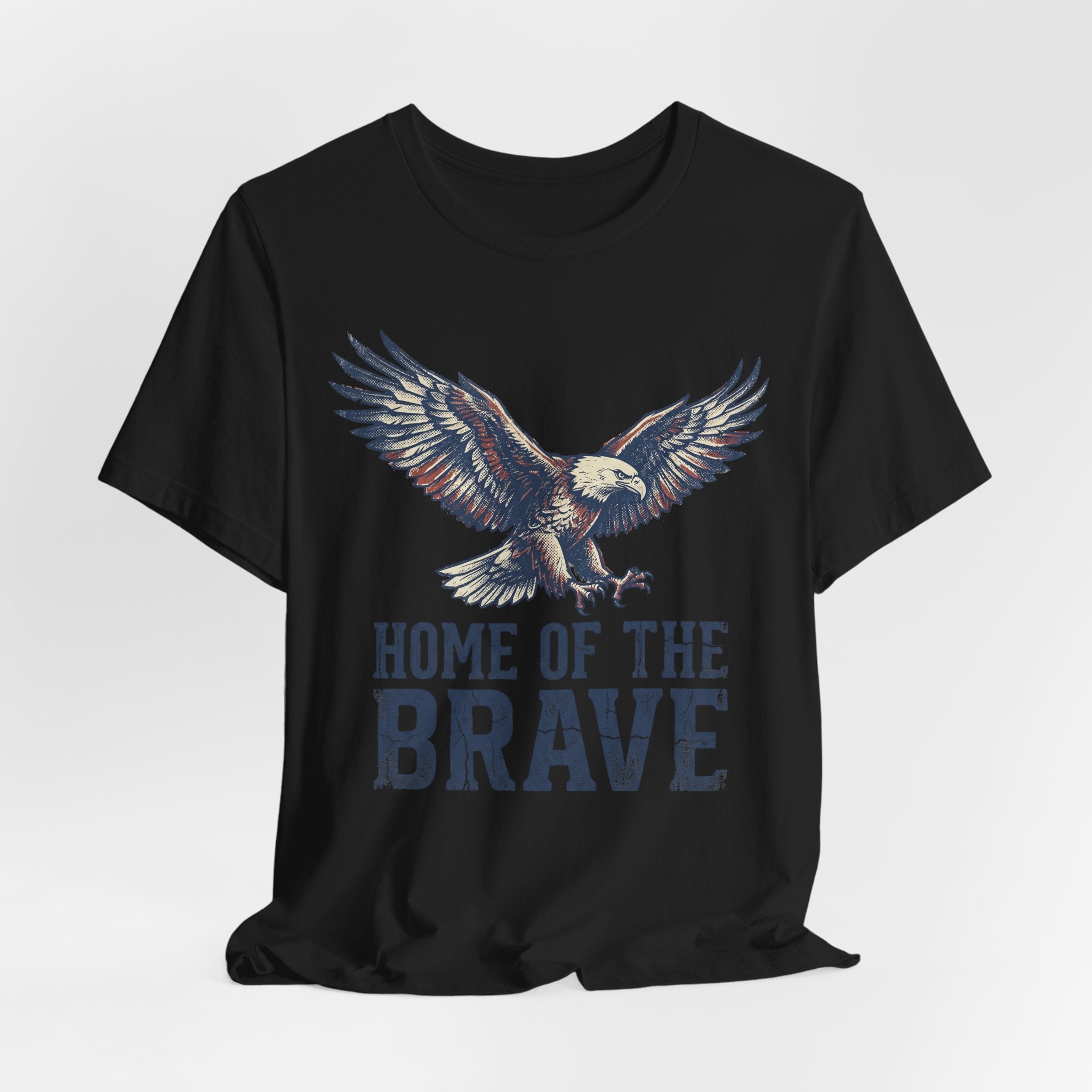 Home of the Brave Bald Eagle T-Shirt — Patriotic Americana Graphic Tee