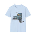 Light blue T-shirt with NYC skyline and “I Am New York” graphic print on chest