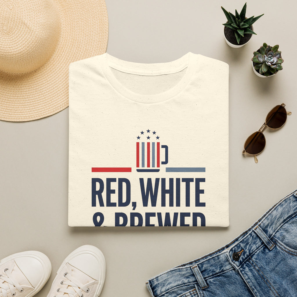 Red White & Brewed T-Shirt | Patriotic Beer Lover Tee, 4th of July Gift, Independence Day Unisex Shirt, USA Pride Graphic Tee