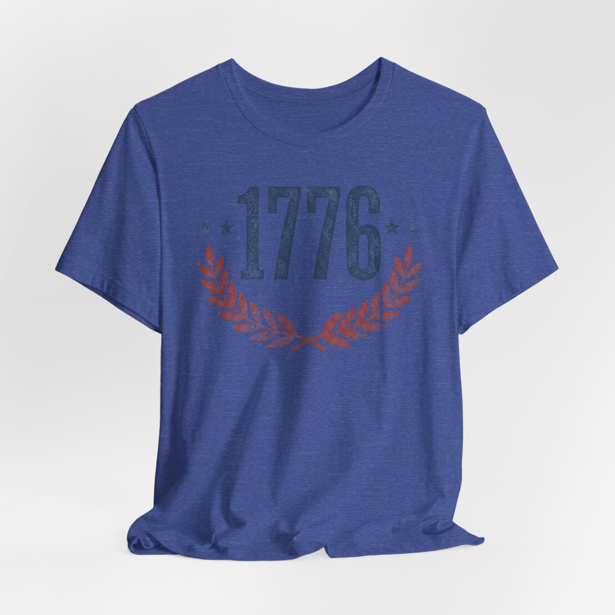 1776 Laurel Wreath T-Shirt | Patriotic American Revolution History Independence Day Graphic Tee