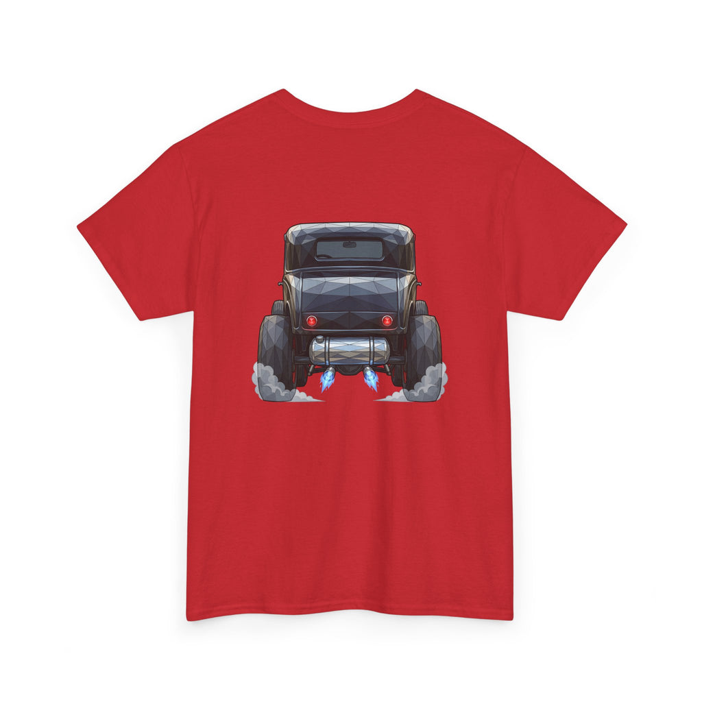Vintage Hot Rod Front and Rear Tee | Classic Car Graphic Shirt