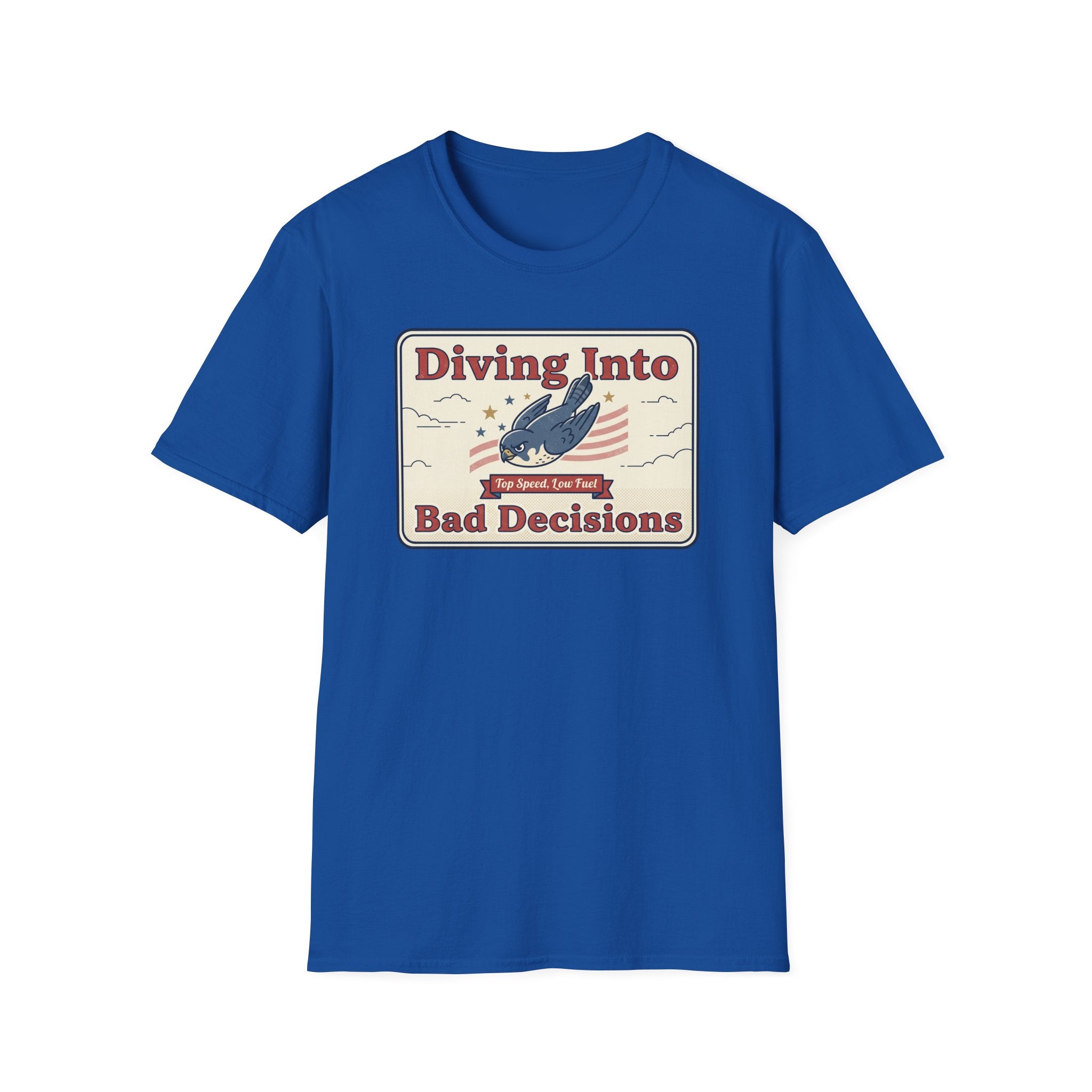 Diving Into Bad Decisions T-Shirt | Retro Shark Graphic