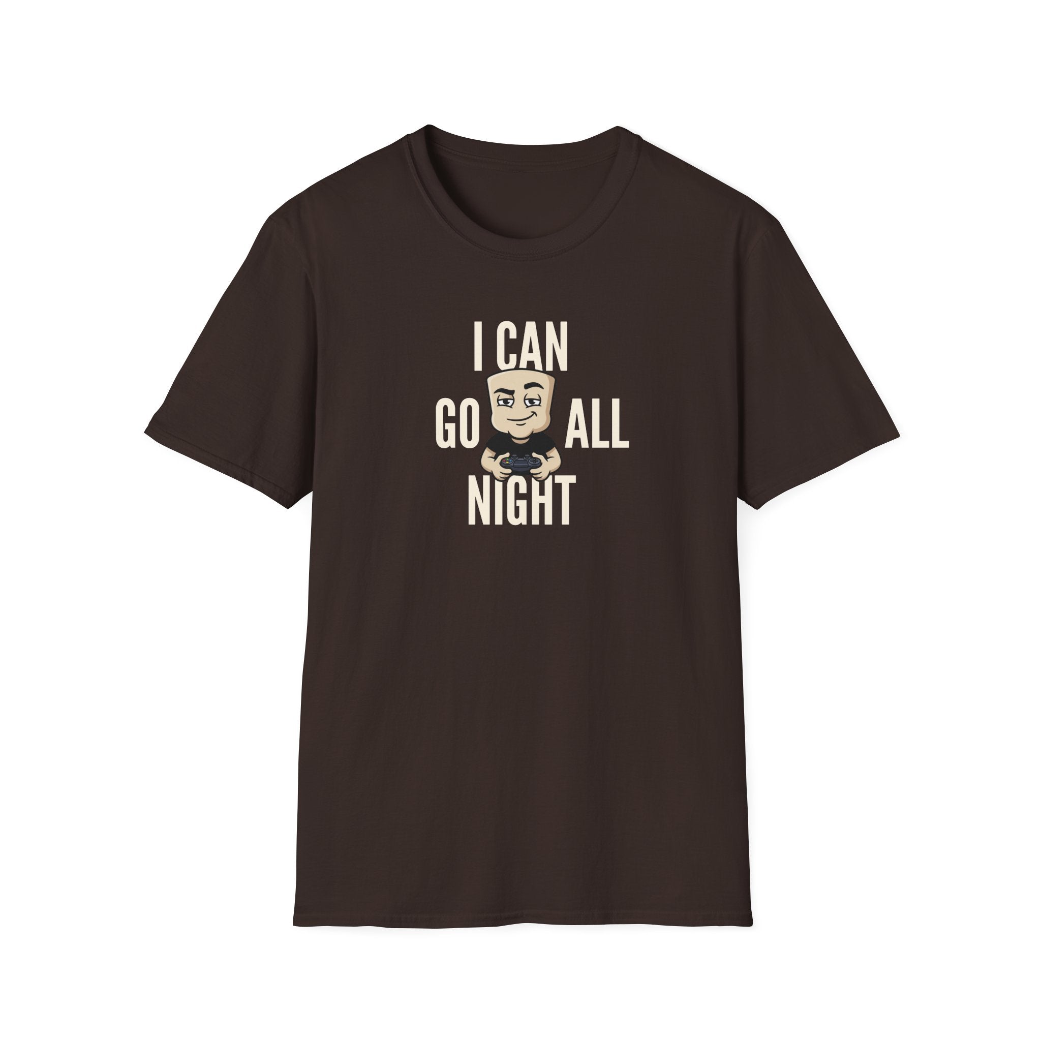 I Can Go All Night T-Shirt | Funny Gamer Tee | Video Game Controller Innuendo Humor Gift