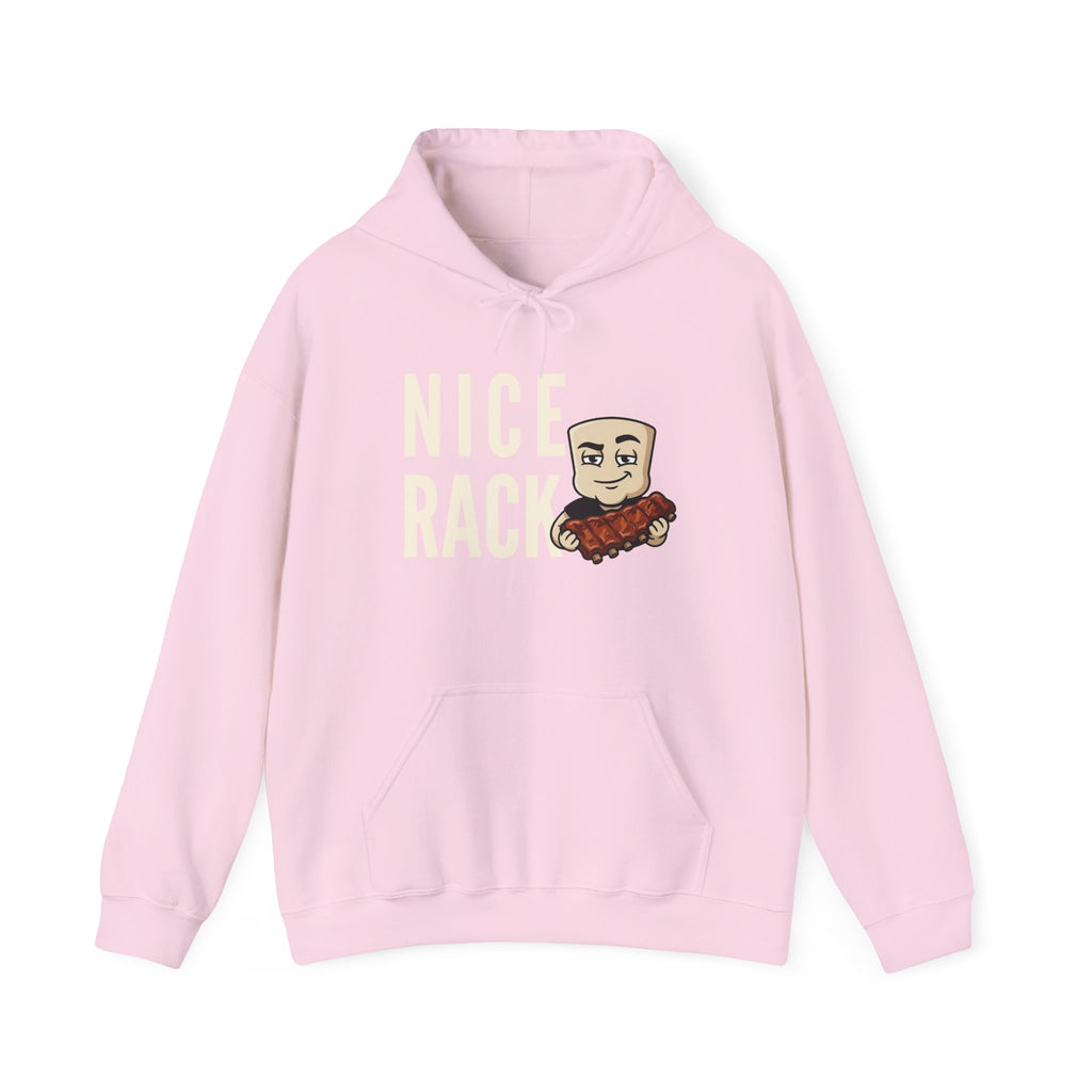 Nice Rack Hoodie | Funny BBQ Rib Graphic Adult Humor Naughty Novelty Sweatshirt Gift