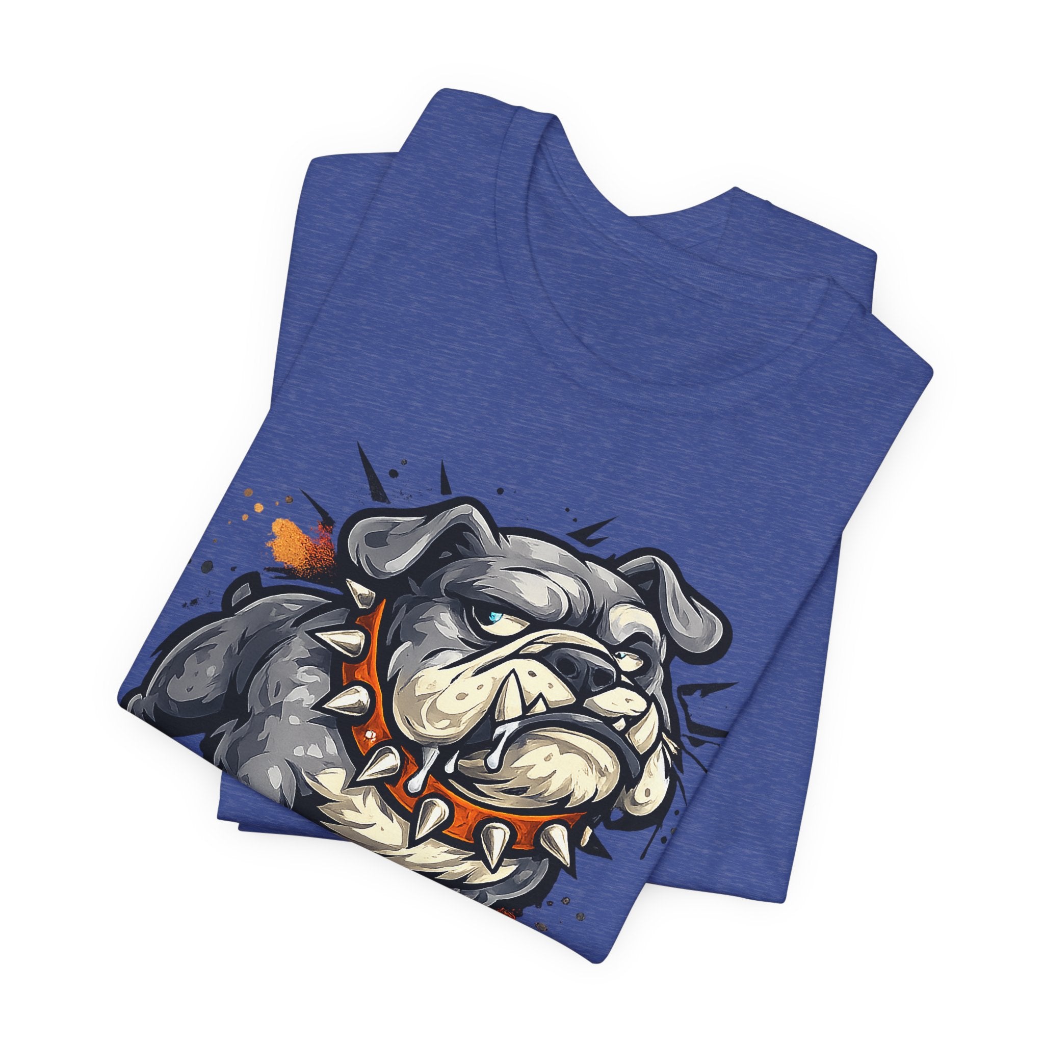 Bulldog Illustration Tee | Tough Cartoon Bulldog Graphic T-Shirt, Fierce Dog Art Unisex Gift
