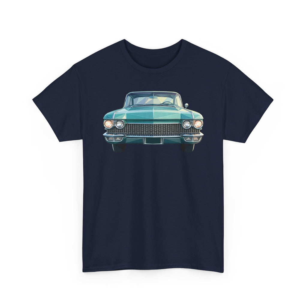 Classic Luxury Cruiser Car Tee | Big Fins Front & Rear Car Illustration