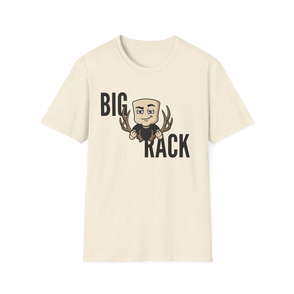 Big Rack T-Shirt, Funny Deer Hunting Tee, Buck Antler Hunter Gift Shirt, Sarcastic Outdoorsman Humor Tee for Men & Women