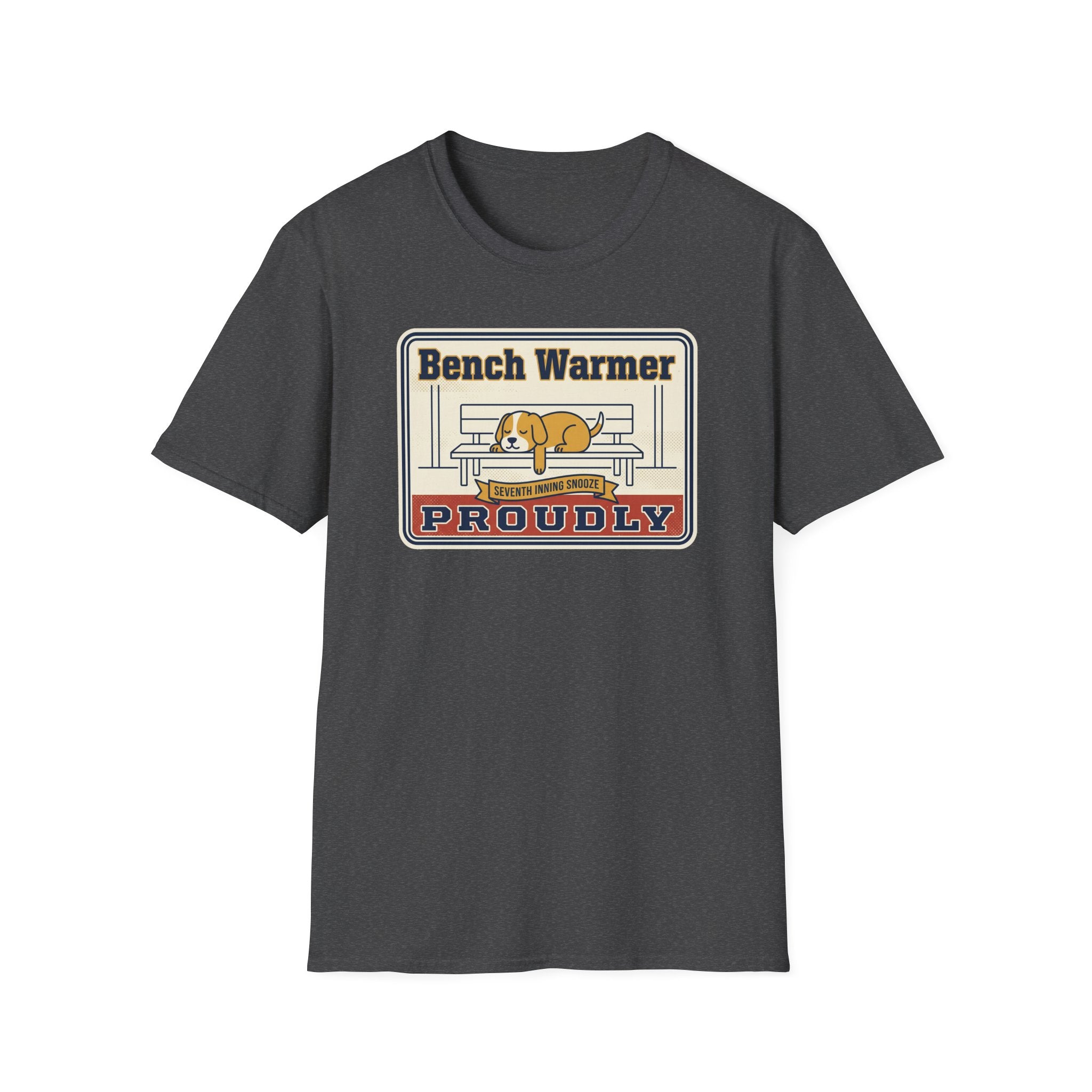 Funny Lazy Dog T-Shirt | Bench Warmer Sarcastic Humor Tee