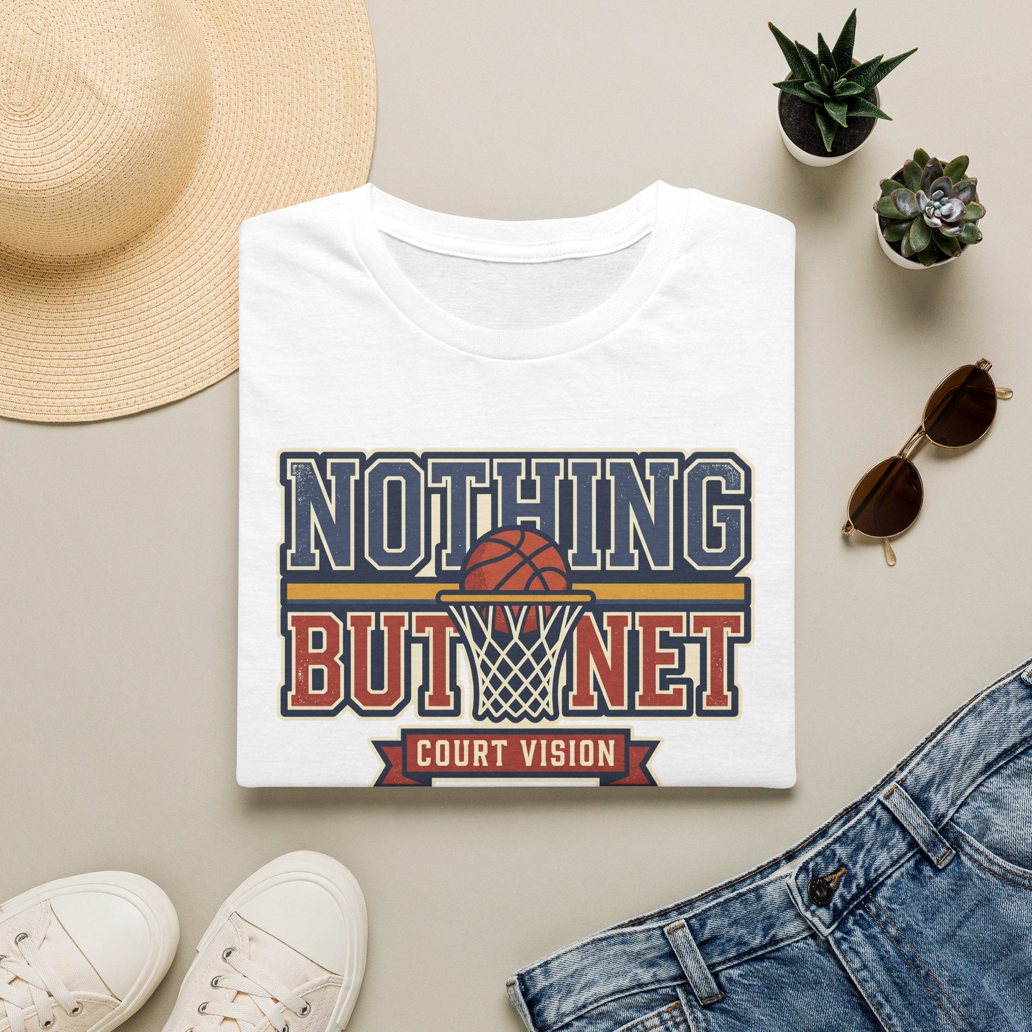 Basketball T-Shirt | Retro Hoops Court Vision Graphic Tee