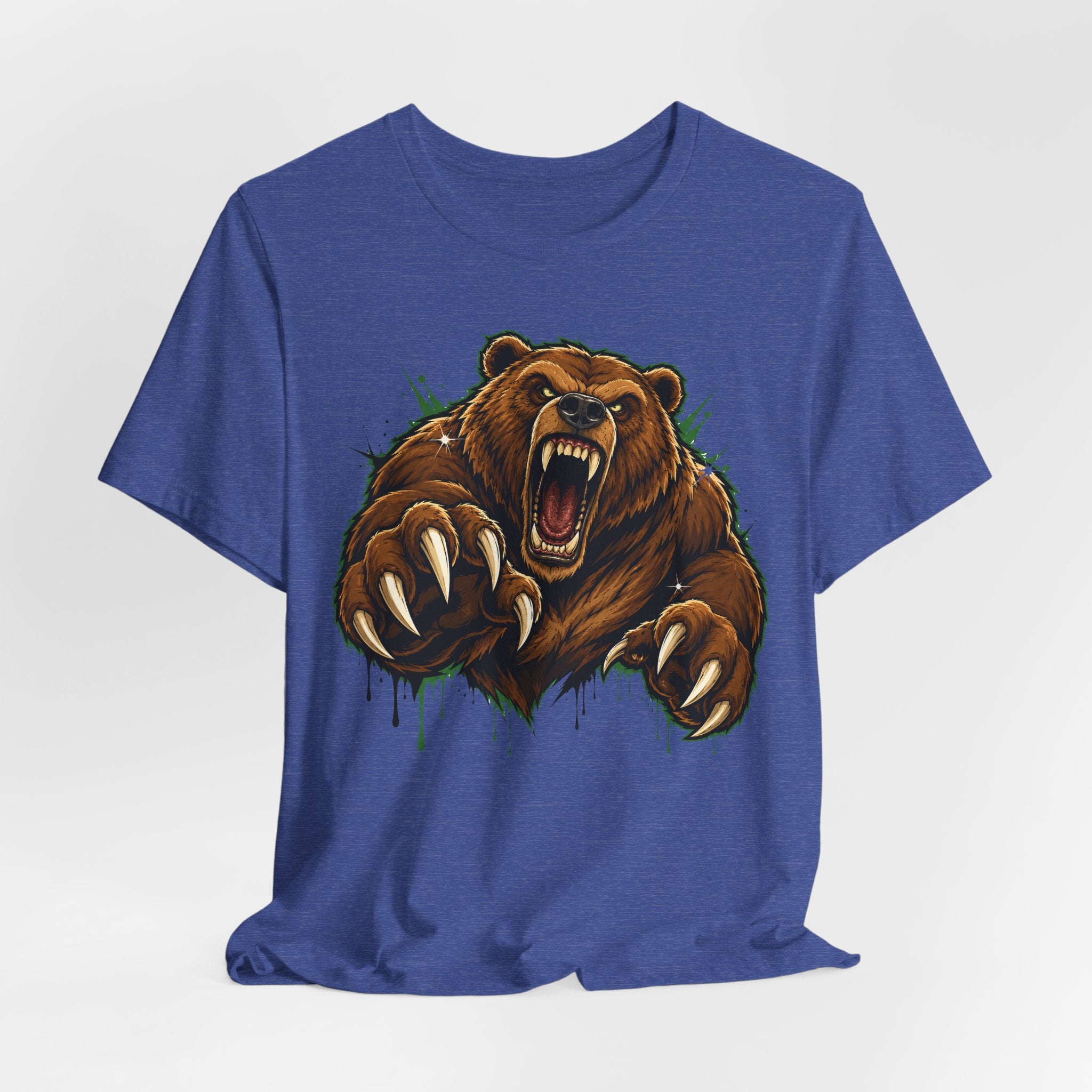 Roaring Grizzly Bear Tee | Fierce Claw Illustration, Wild Animal Graphic Shirt, Unisex Gift