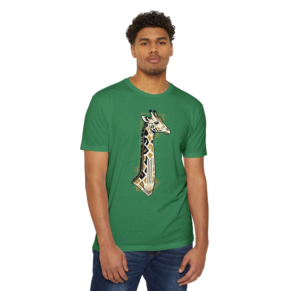 Giraffe T-Shirt Art Deco Geometric Safari Illustration Graphic Tee Animal Lover Gift Unisex