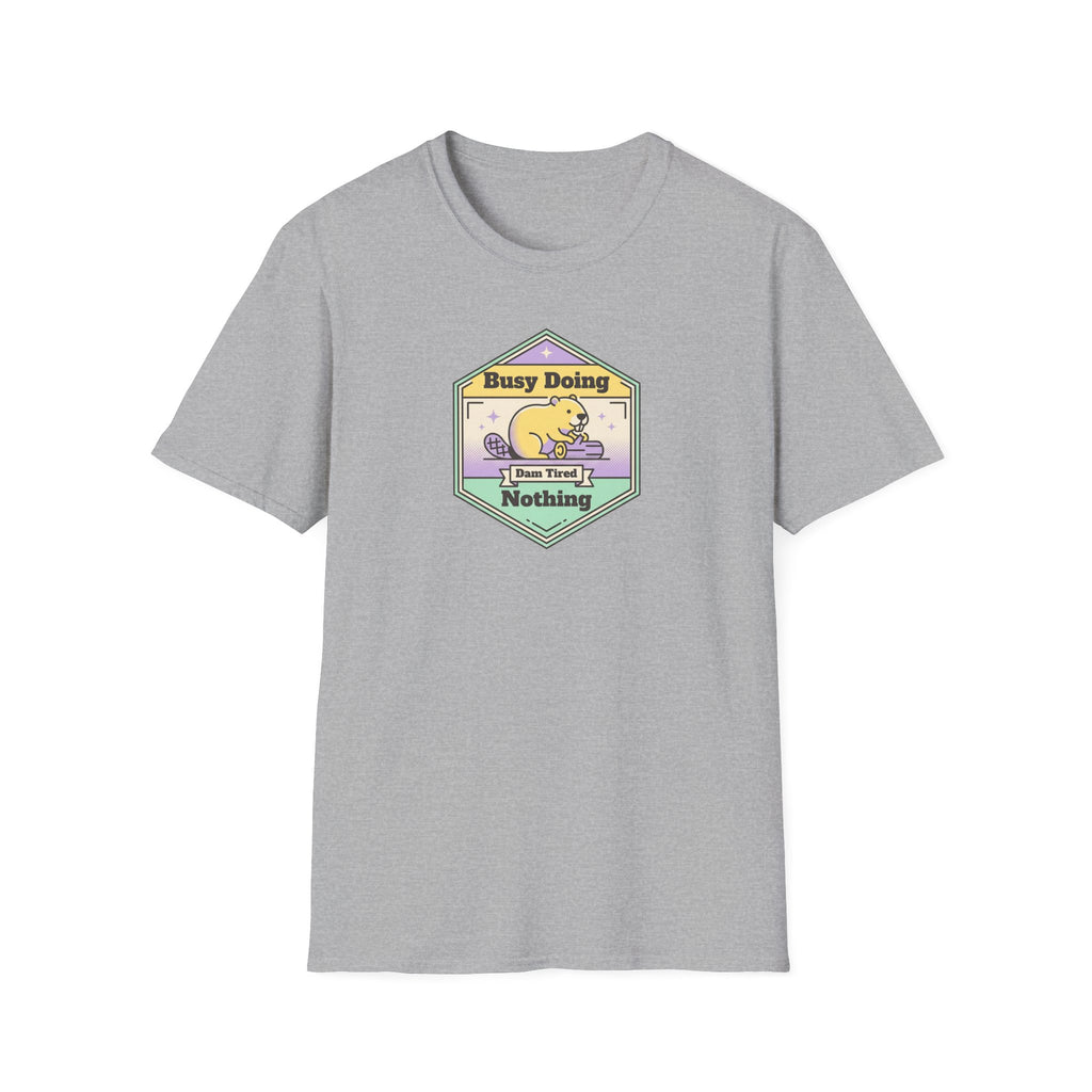 Funny Sloth T-Shirt | Busy Doing Nothing Cute Pastel Sloth Graphic Tee | Lazy Day Animal Shirt Gift