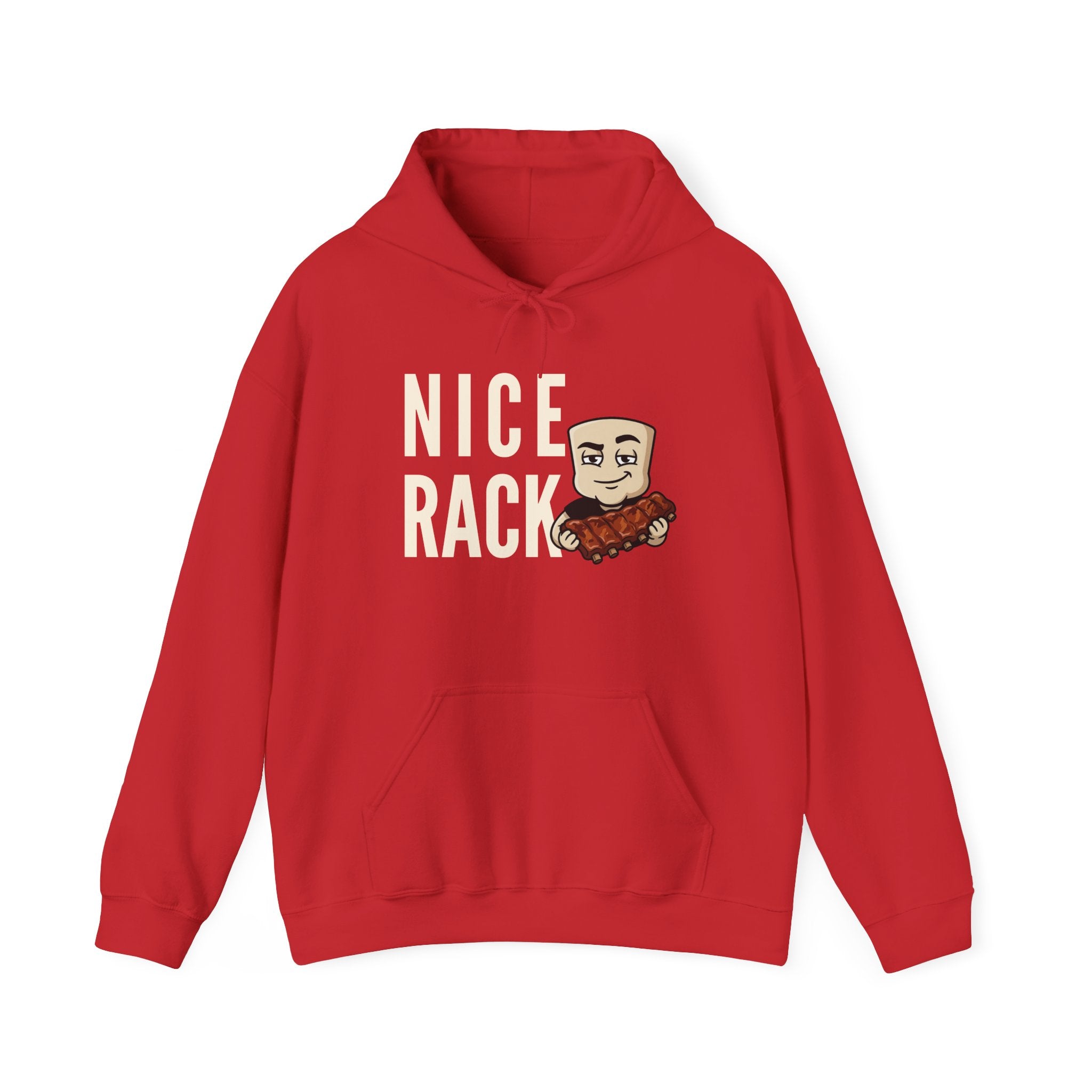Nice Rack Hoodie | Funny BBQ Rib Graphic Adult Humor Naughty Novelty Sweatshirt Gift