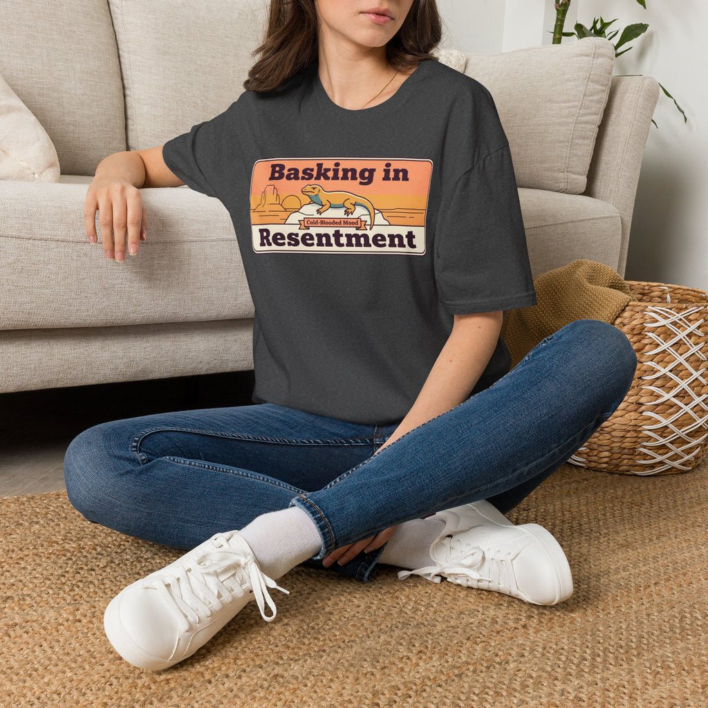 Basking in Resentment Lizard T-Shirt | Retro Desert Graphic