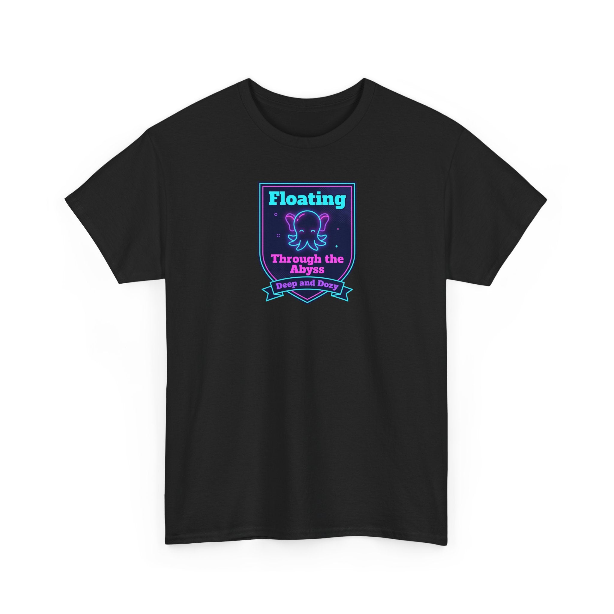 Floating Through the Abyss Tee | Neon Octopus Graphic