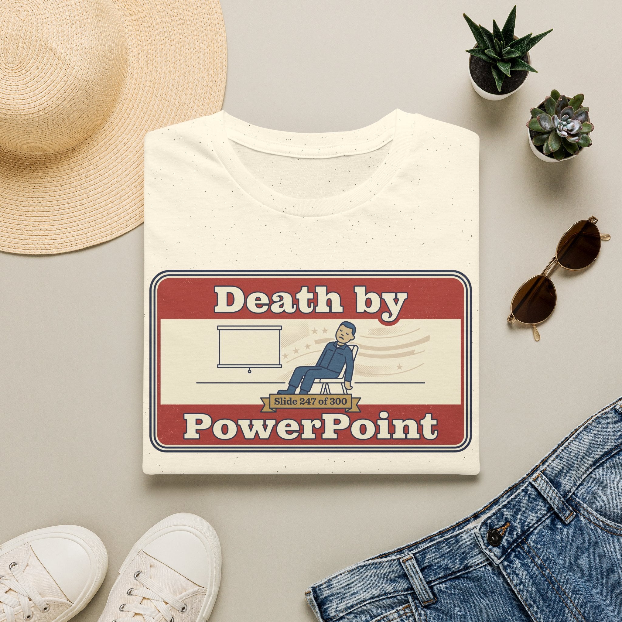 Death by PowerPoint T-Shirt | Funny Presentation Humor Tee