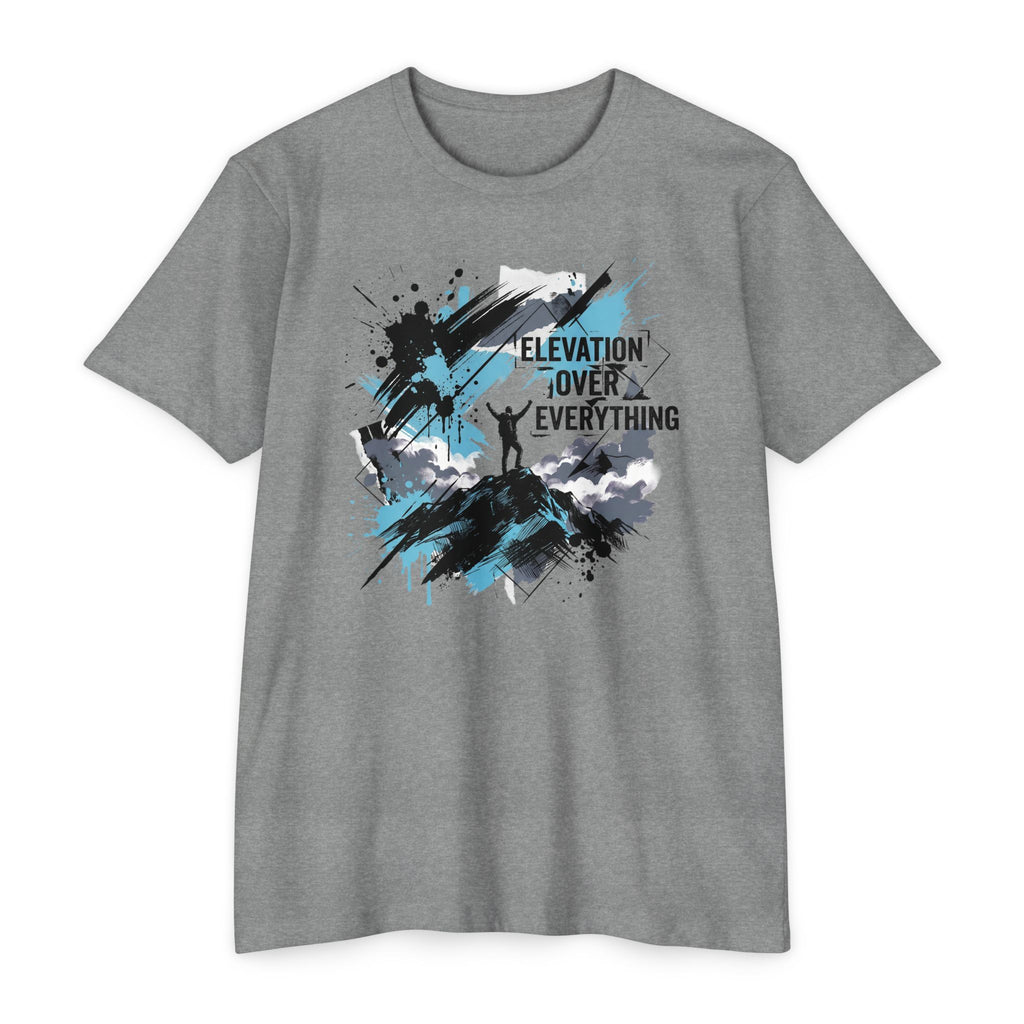 Mountain T-Shirt Elevation Over Everything Silhouette Graphic Tee Hiking Gift Outdoor Adventure Unisex