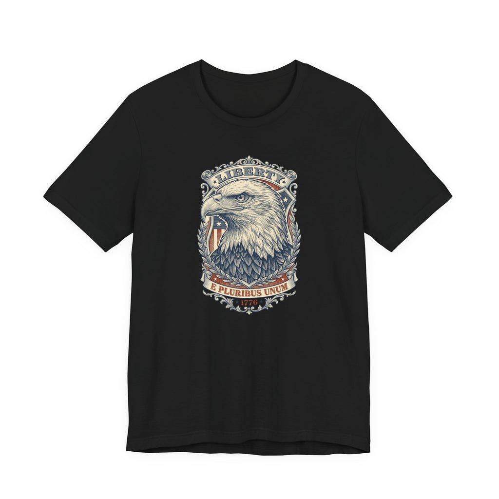 Liberty Bald Eagle tee | Eagle Head Graphic Shirt, E Pluribus Unum design