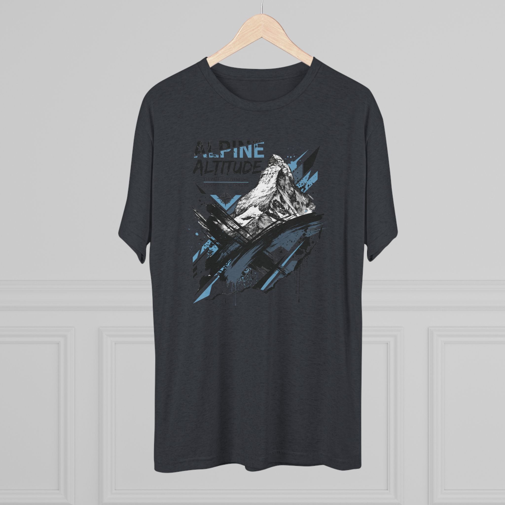Alpine Altitude T-Shirt Mountain Peak Illustration Graphic Tee Hiking Gift Outdoor Nature Adventure Unisex