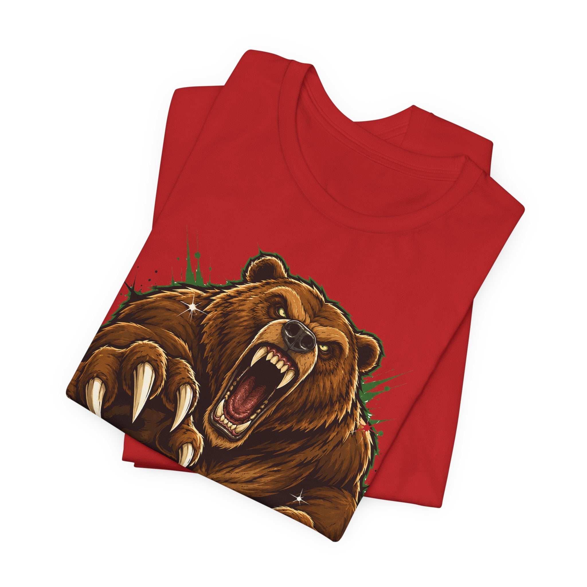 Roaring Grizzly Bear Tee | Fierce Claw Illustration, Wild Animal Graphic Shirt, Unisex Gift