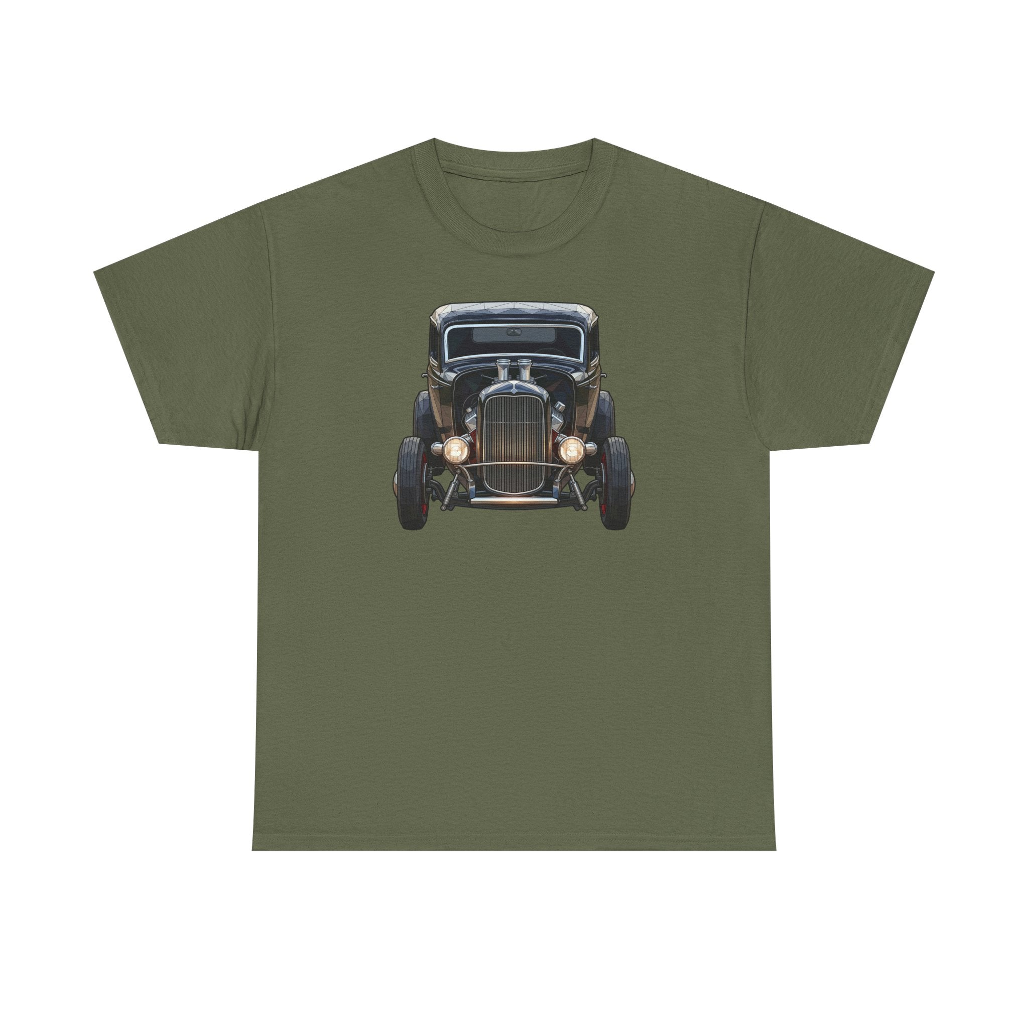 Vintage Hot Rod Front and Rear Tee | Classic Car Graphic Shirt