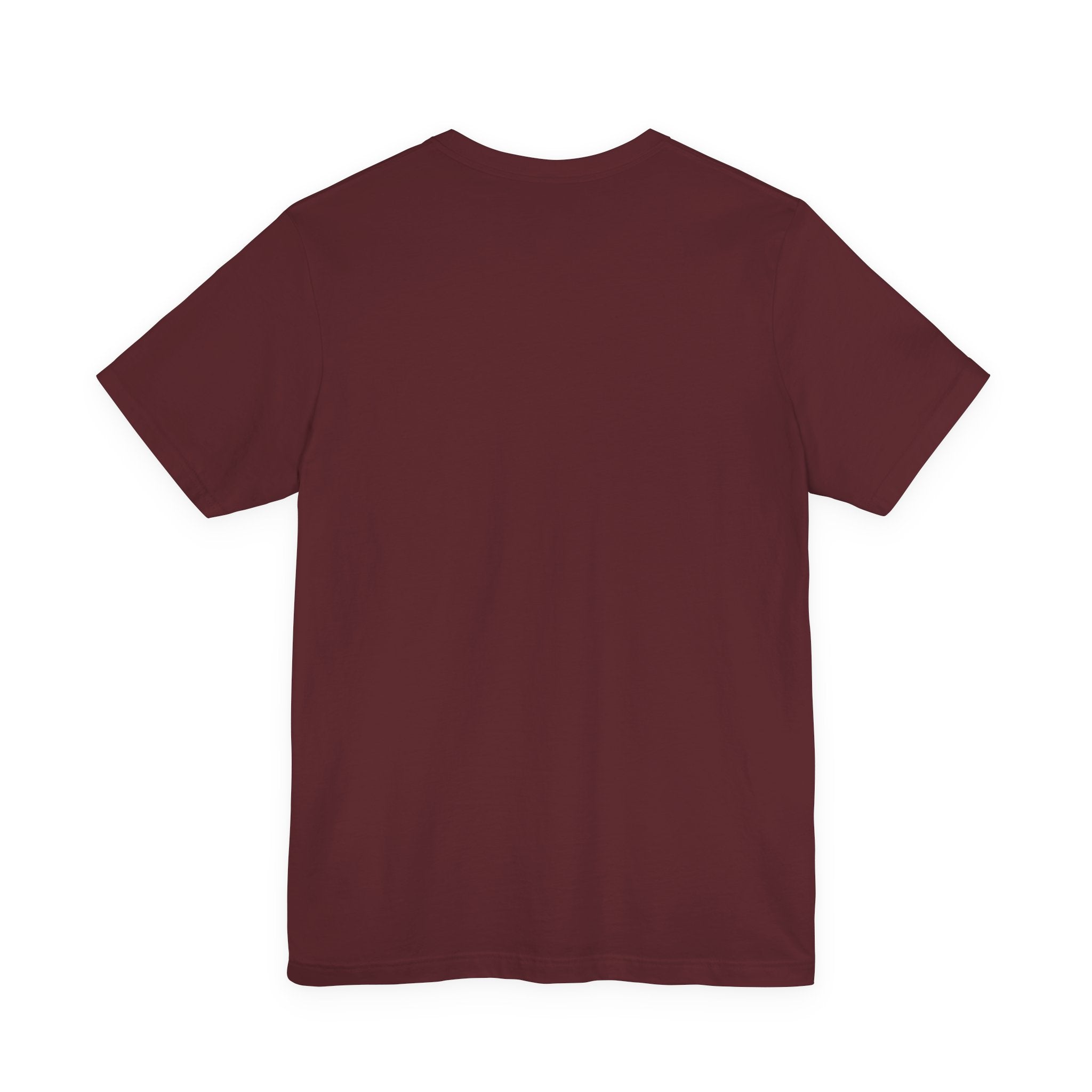 Plain maroon T-shirt with crew neck