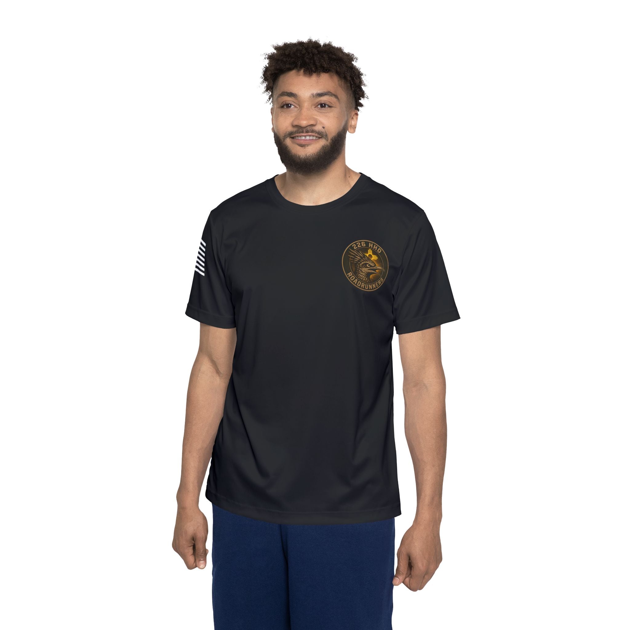 226HHD Black - 100% Polyester T-Shirt (printed into material)