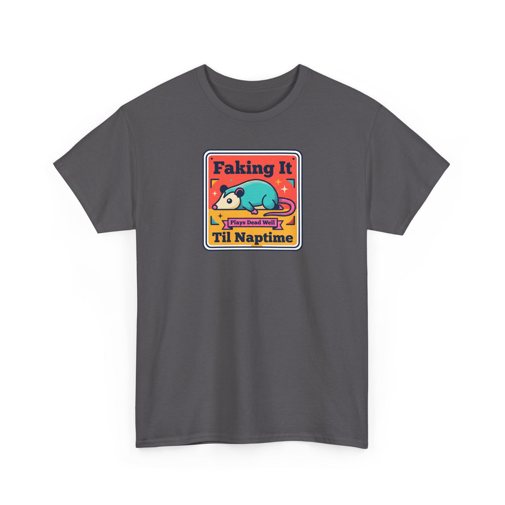 Faking It Til Naptime T-Shirt | Funny Sleeping Panda Tee | Cute Retro Humor Gift for Tired People