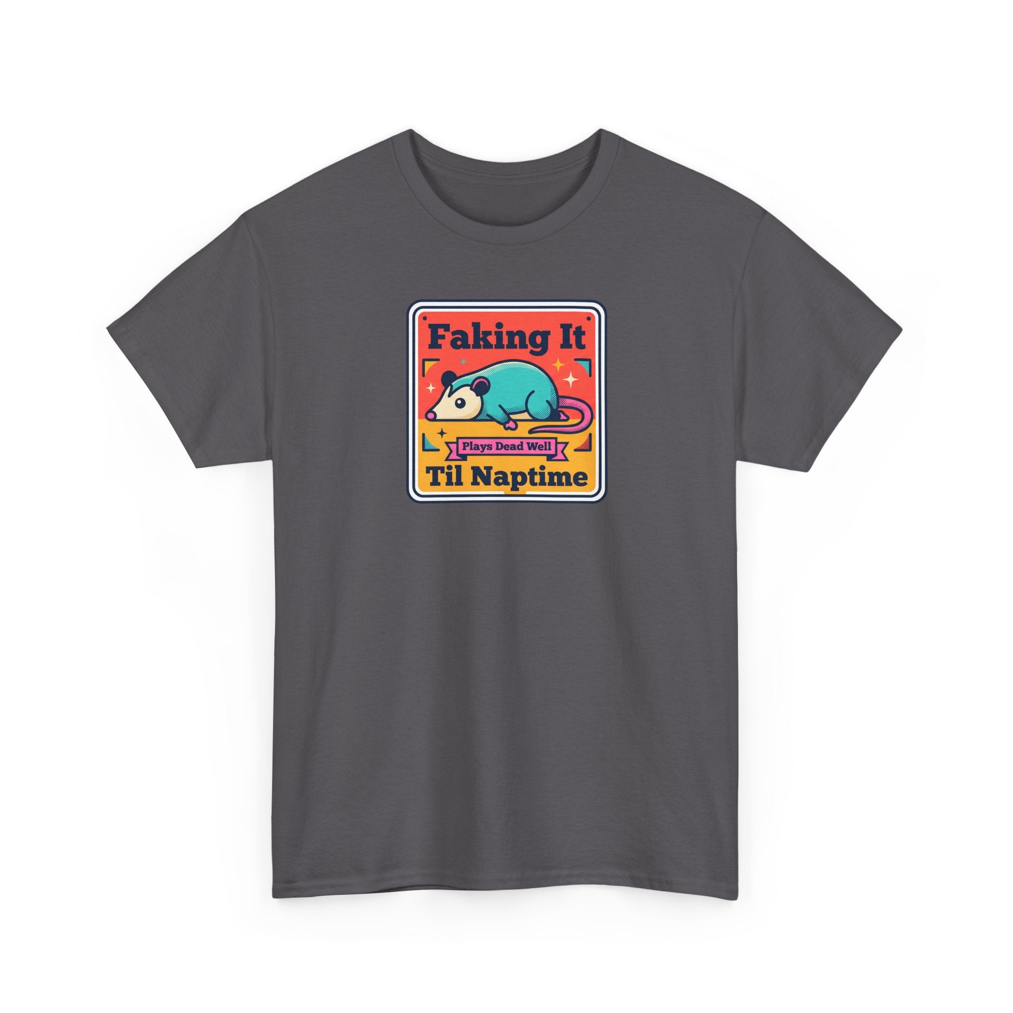 Faking It Til Naptime T-Shirt | Funny Sleeping Panda Tee | Cute Retro Humor Gift for Tired People